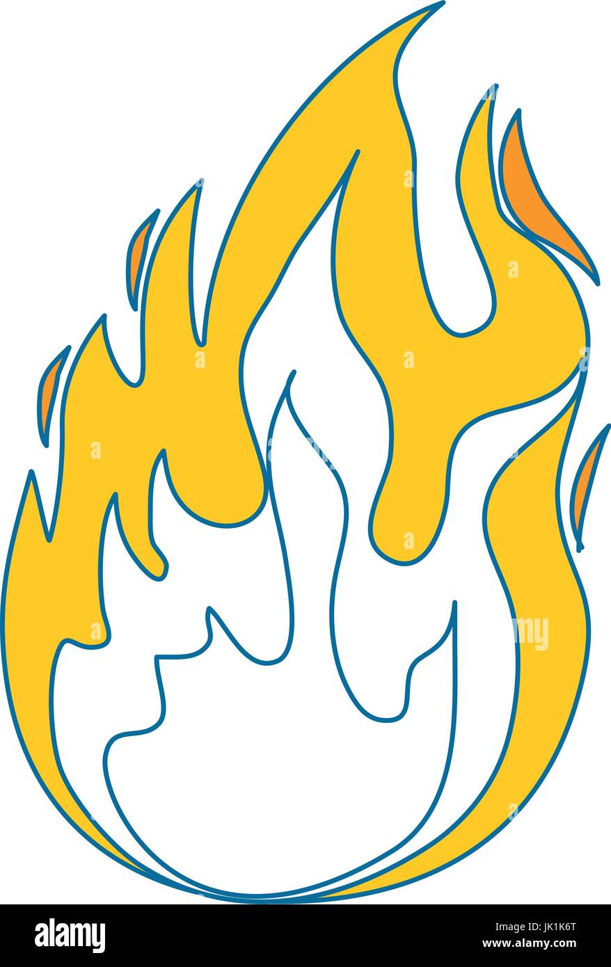fire flame icon over white background vector illustration Stock Vector ...
