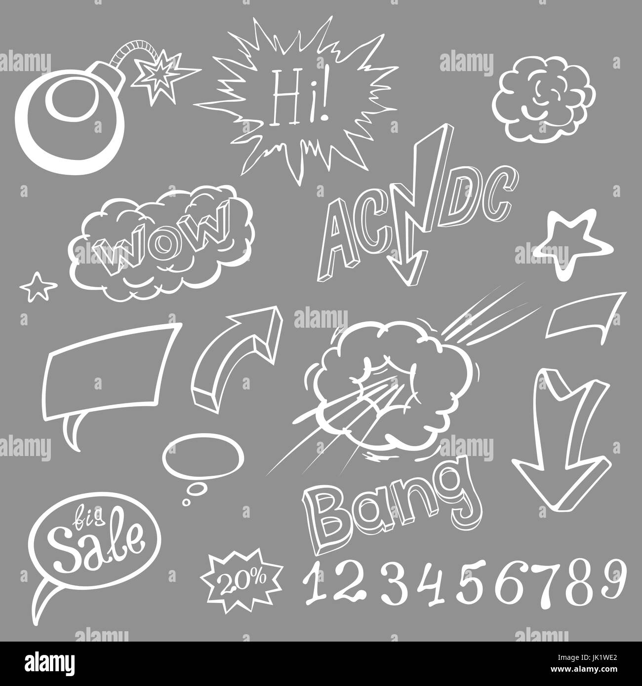 Bomb explosion comic style templates. Vector illustration wow Stock ...
