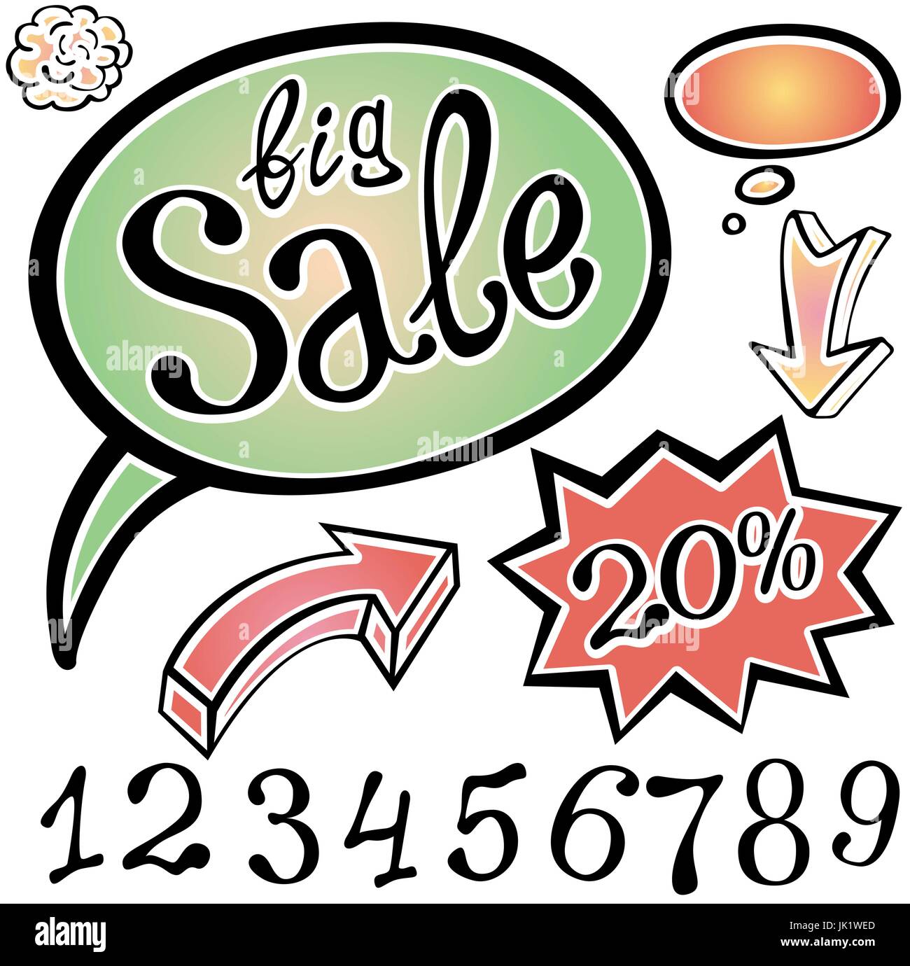 Num Sale Abstract sale background, vector illustration big number color Stock ...