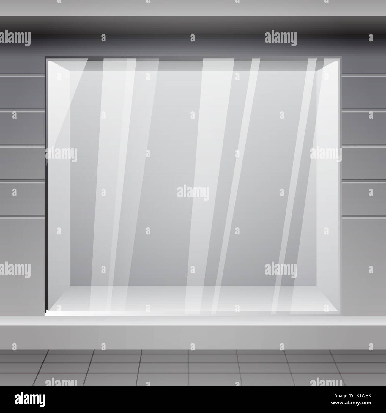 Shop Front. Exterior horizontal windows empty for your store Stock ...