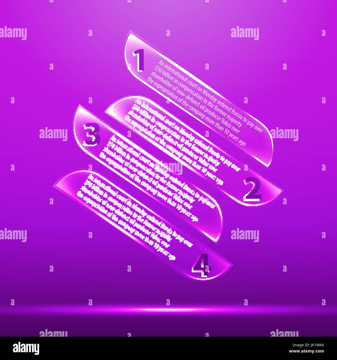 Glass background. Transparent glass plates. Vector illustration Stock