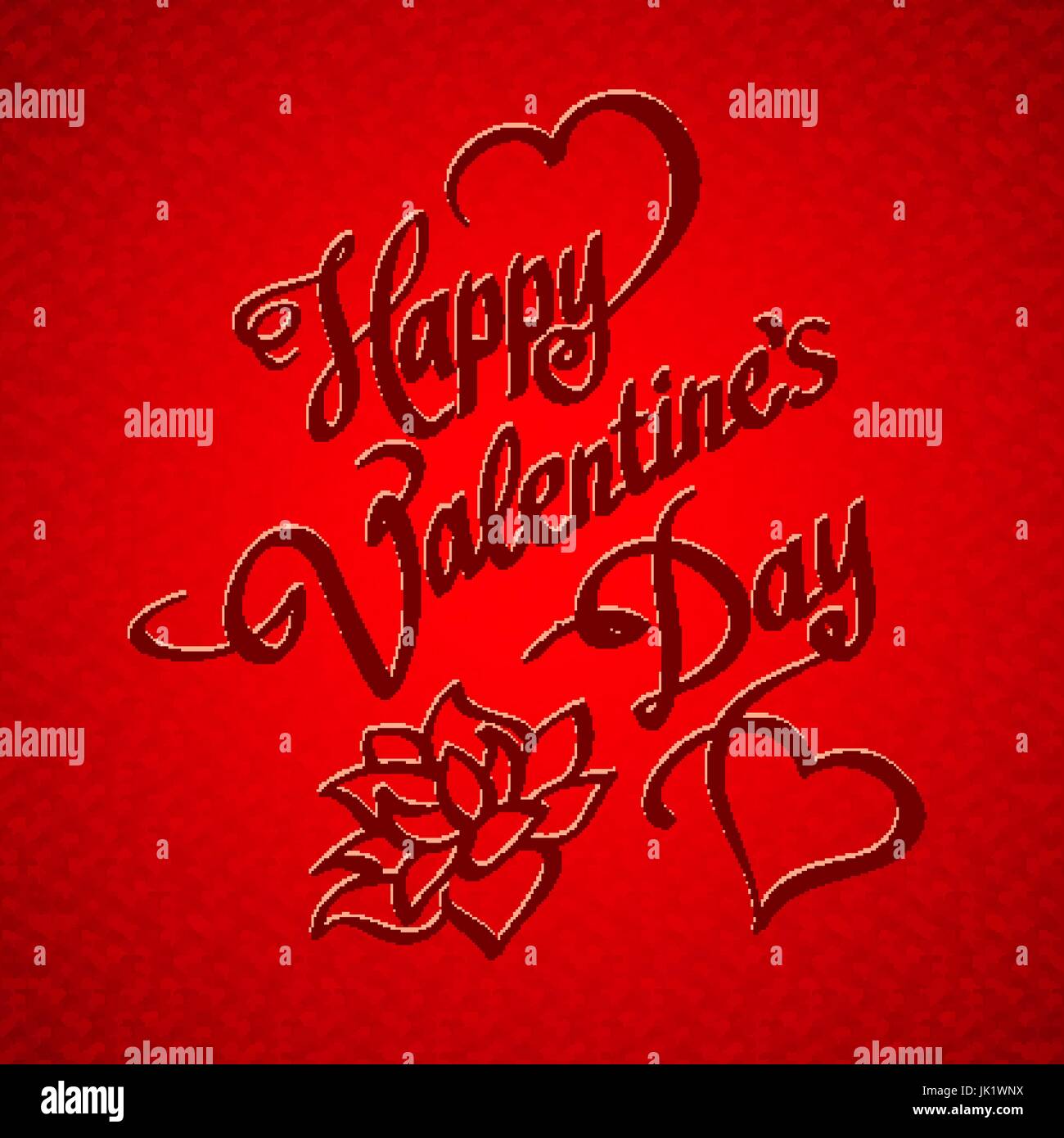 Day Lettering Color:red valentines day vintage lettering background lettering Greeting Card on ...