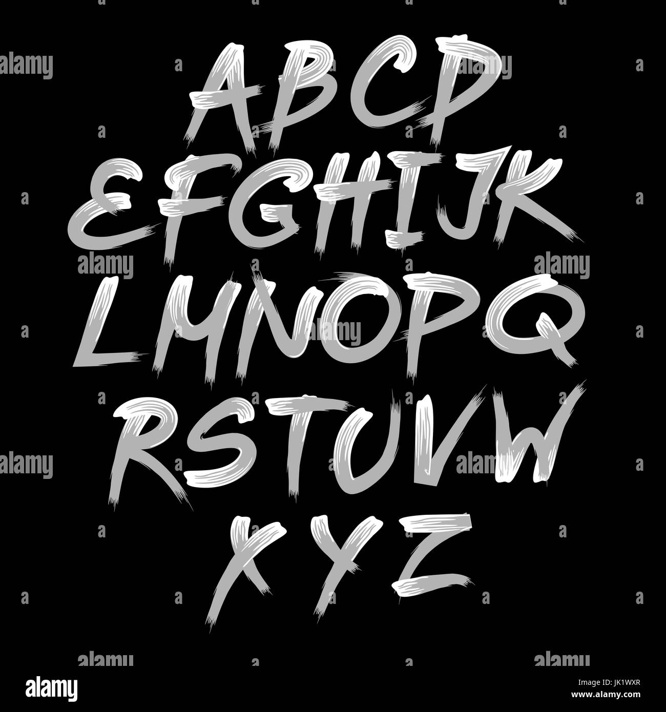 Vector alphabet. Hand drawn letters. Letters of the alphabet written ...