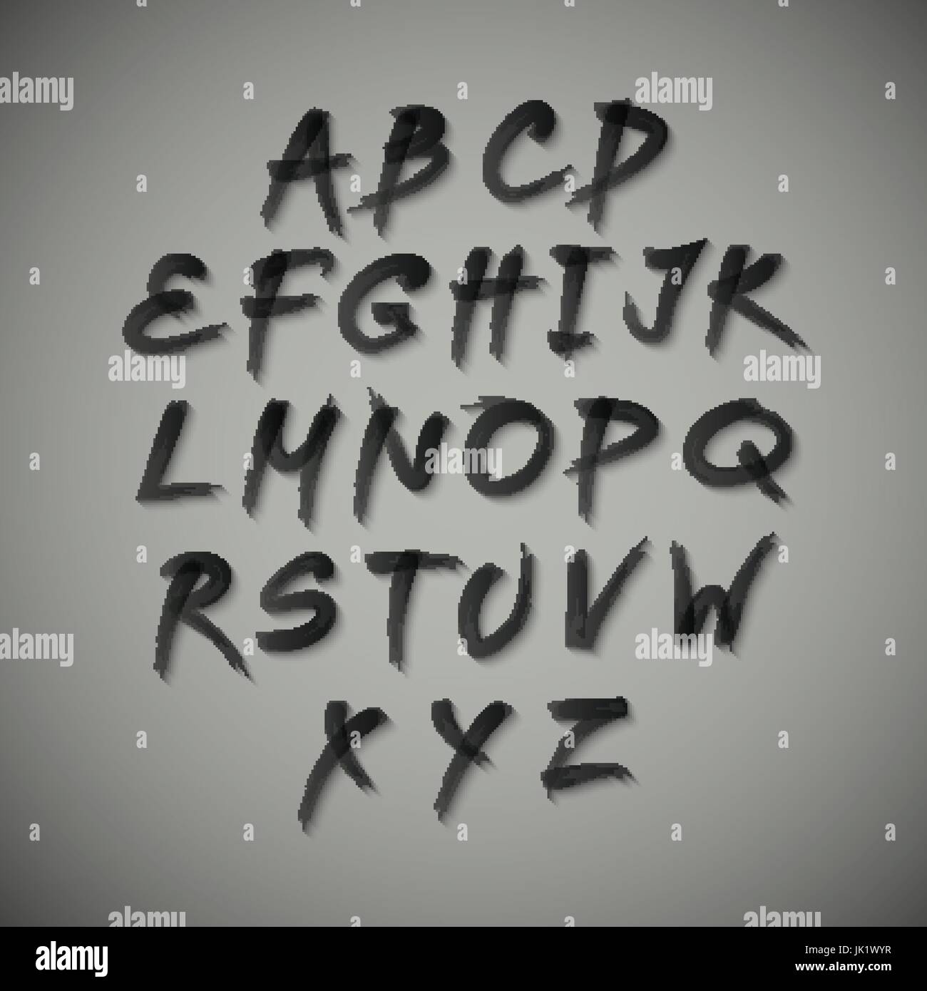 Vector alphabet. Hand drawn letters. Letters of the alphabet written ...