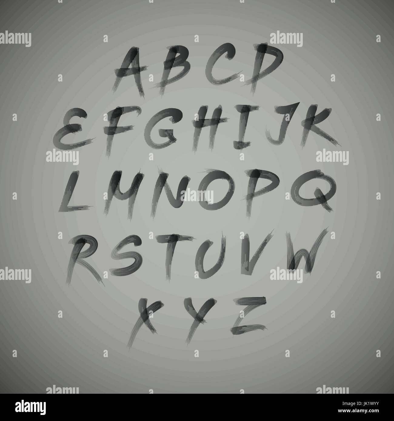 Vector alphabet. Hand drawn letters. Letters of the alphabet written ...