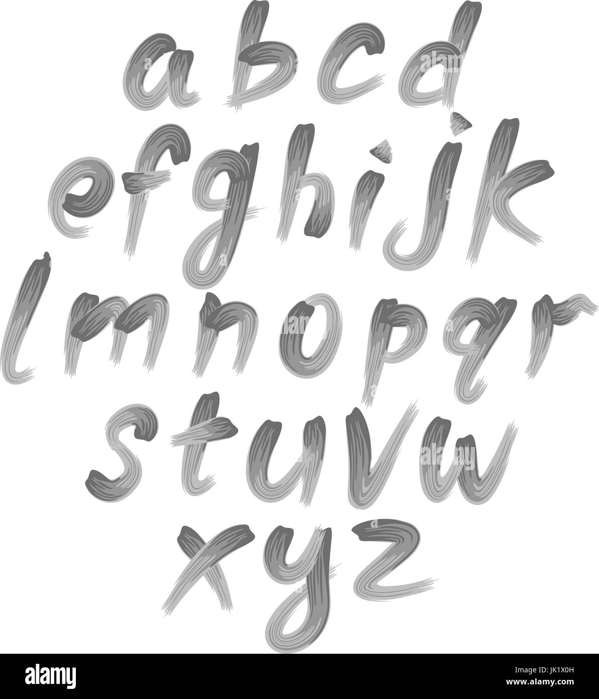Vector alphabet. Hand drawn letters. Letters of the alphabet written ...