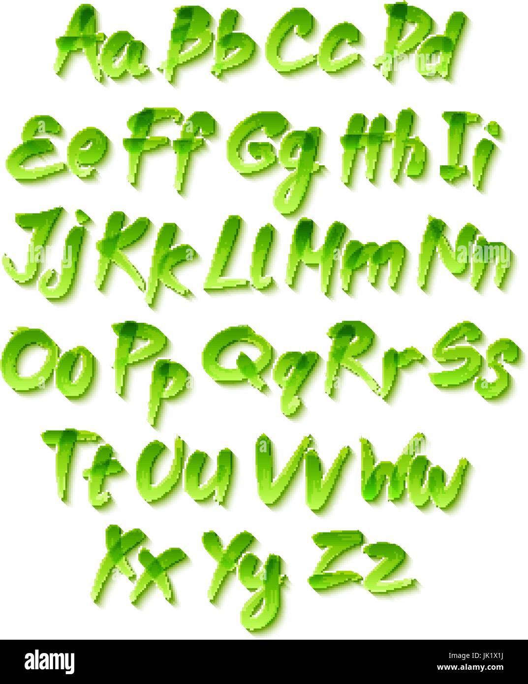 Vector alphabet. Hand drawn letters. Letters of the alphabet written ...