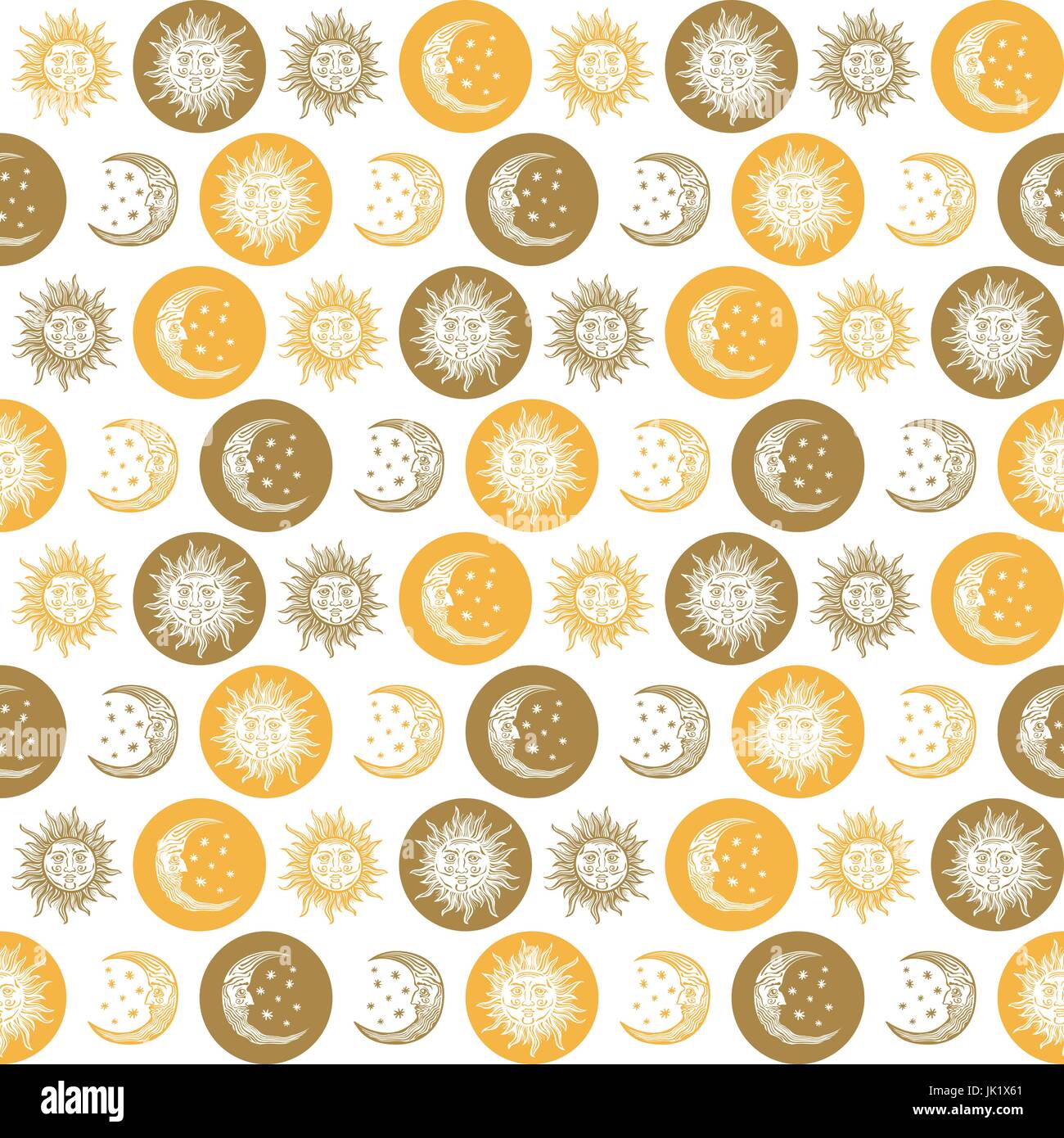 seamless abstract background with the sun and the moon Stock Vector ...