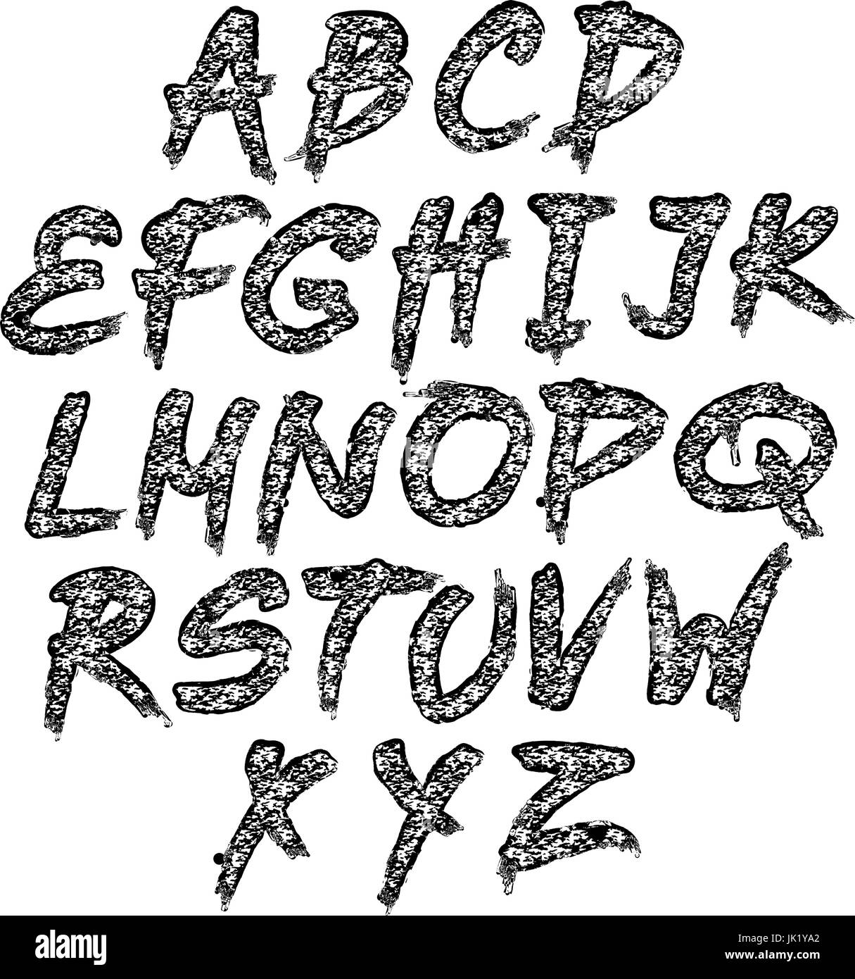 Hand drawn vector abc small letters art Stock Vector Image & Art - Alamy