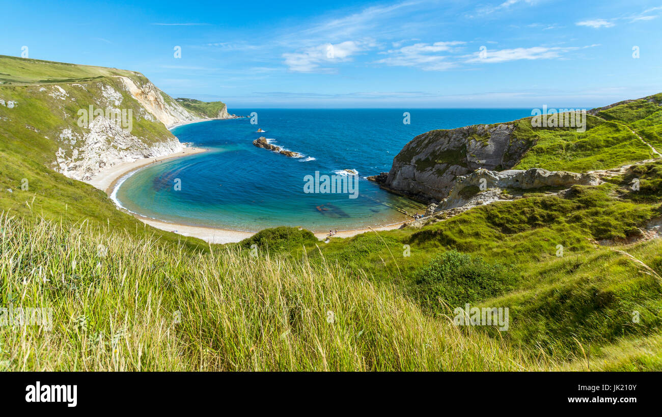 A view of 'Man of War' beach at Durdle Door, West Lulworth, Dorset Stock Photo