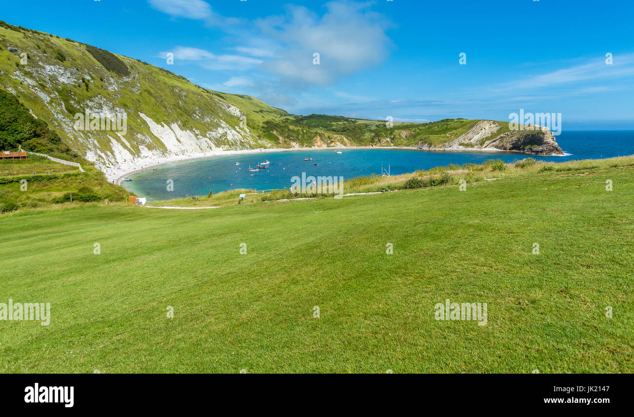 A view of Lulworth Cove, West Lulworth in Dorset Stock Photo