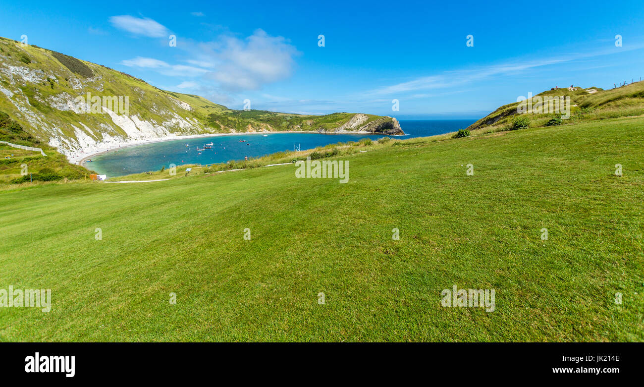 A view of Lulworth Cove, West Lulworth in Dorset Stock Photo