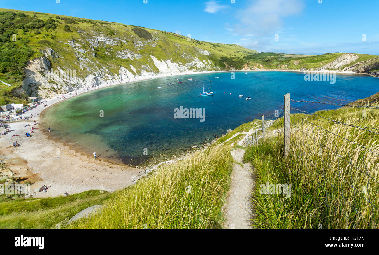 A view of Lulworth Cove, West Lulworth in Dorset Stock Photo