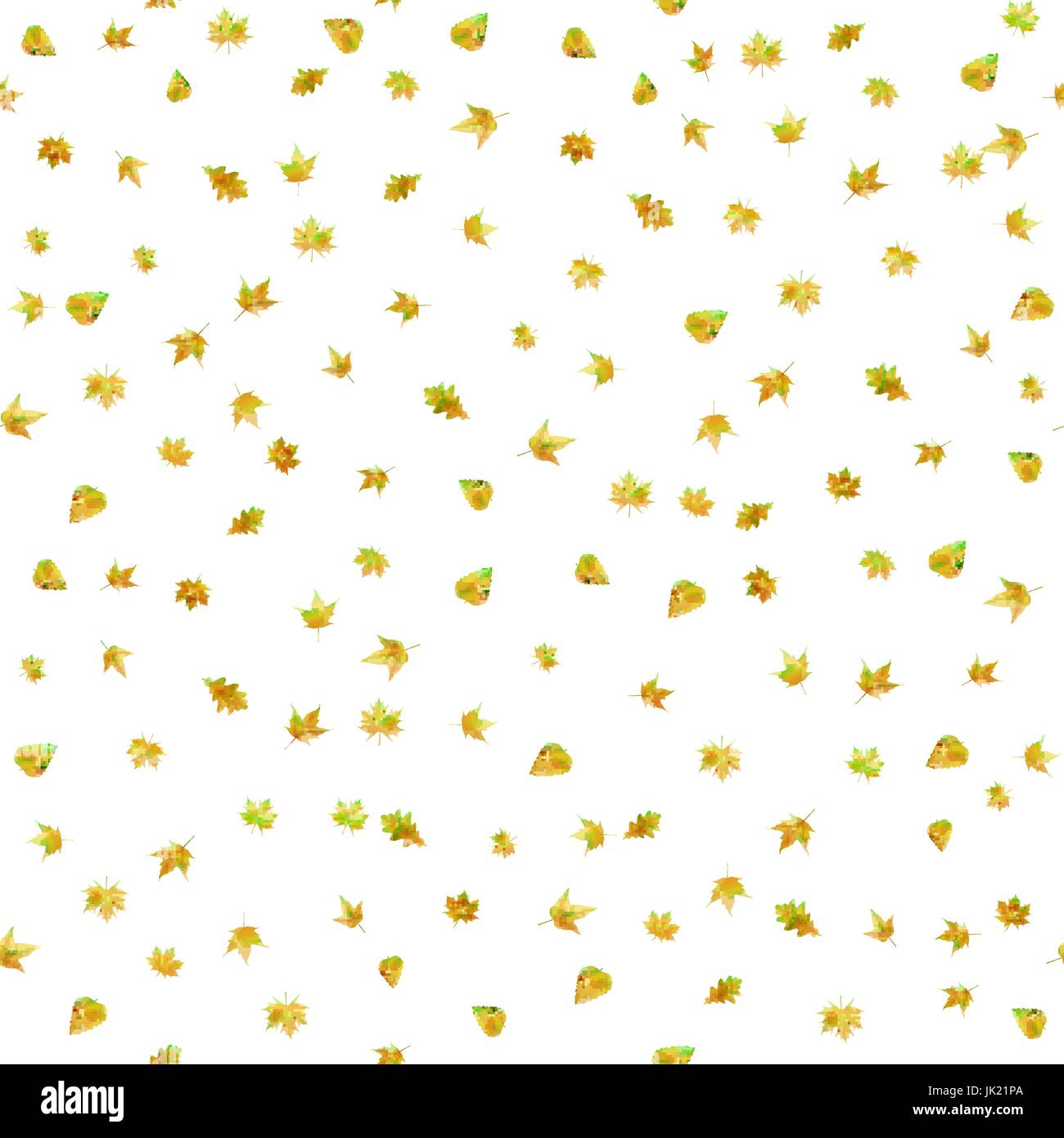 Seamless pattern with colorful autumn leaves. Vector illustration Stock ...