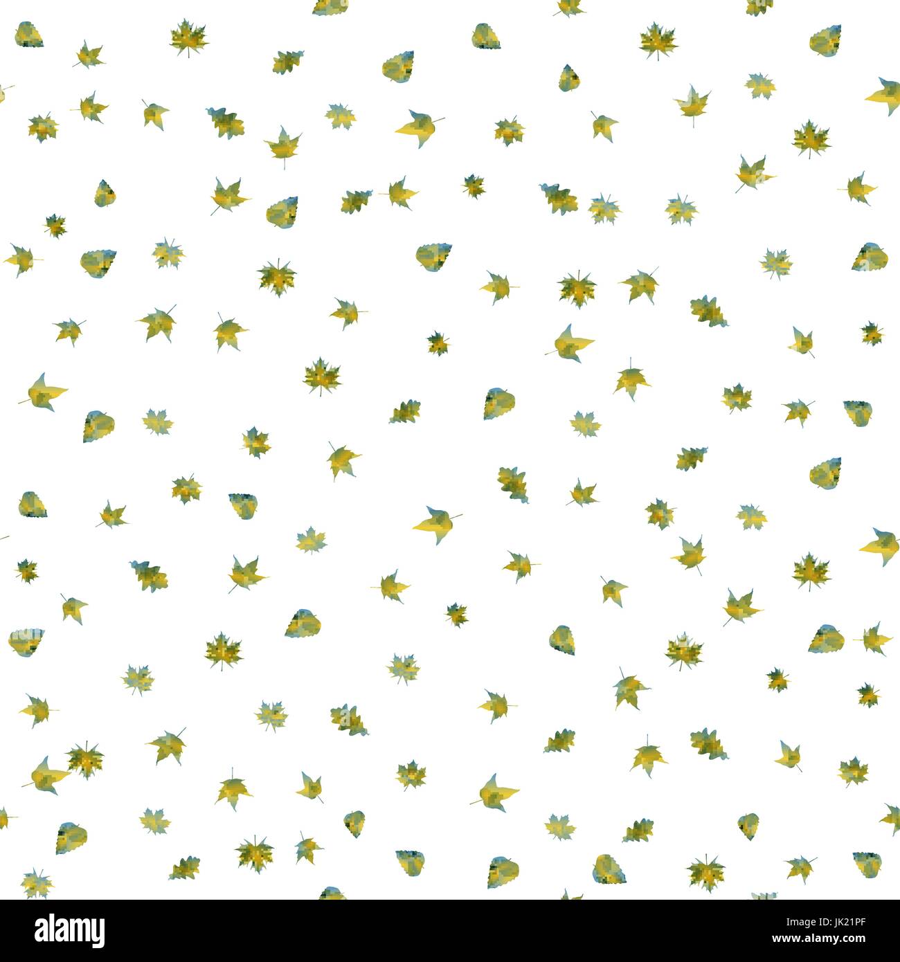 Seamless pattern with colorful autumn leaves. Vector illustration Stock ...