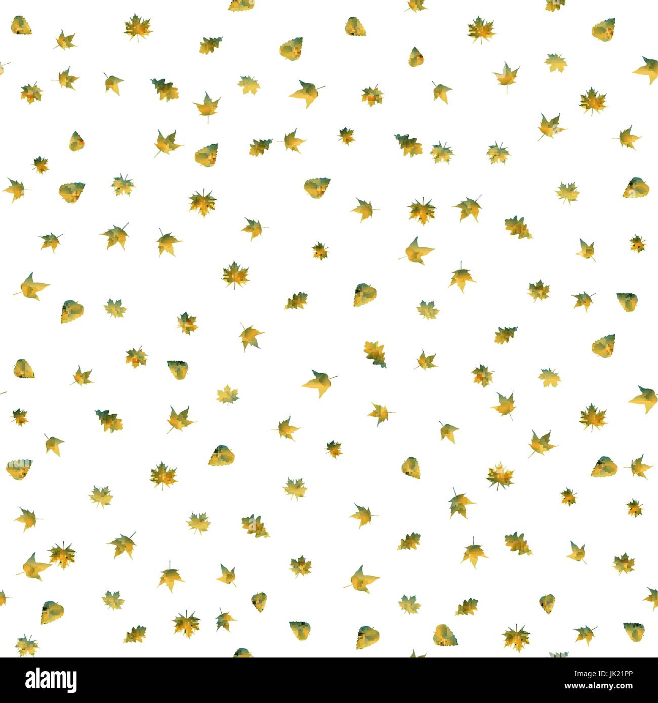 Seamless pattern with colorful autumn leaves. Vector illustration Stock ...