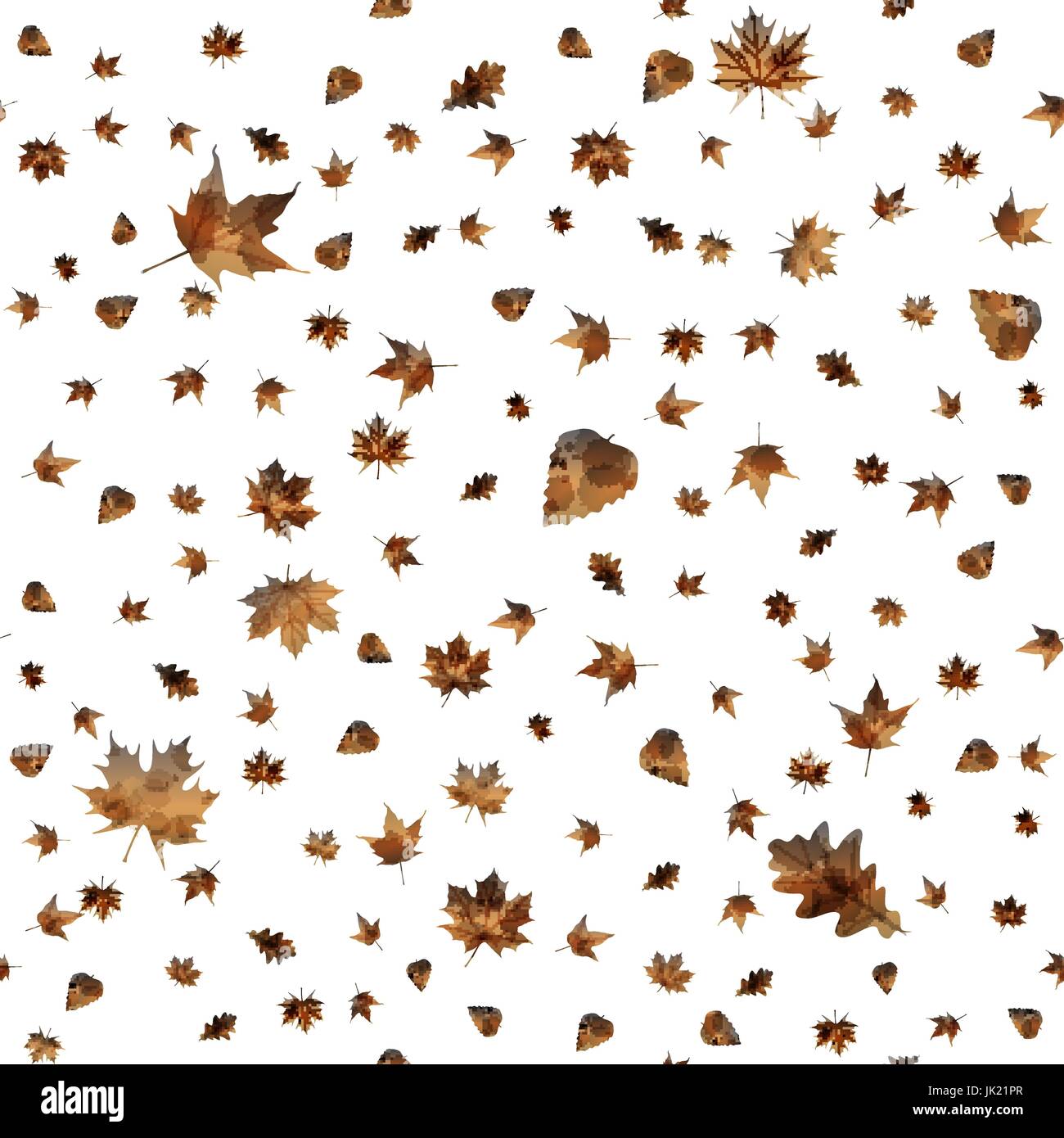 Seamless pattern with colorful autumn leaves. Vector illustration Stock ...