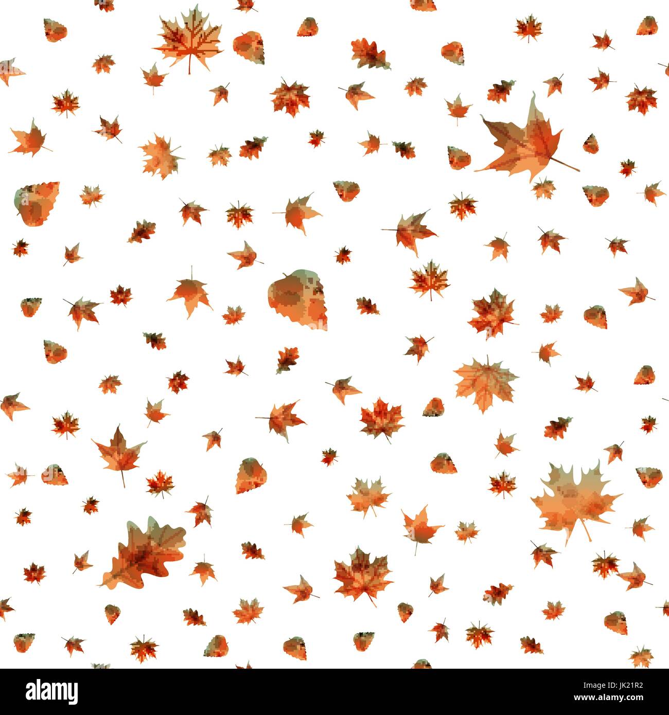 Seamless pattern with colorful autumn leaves. Vector illustration Stock ...