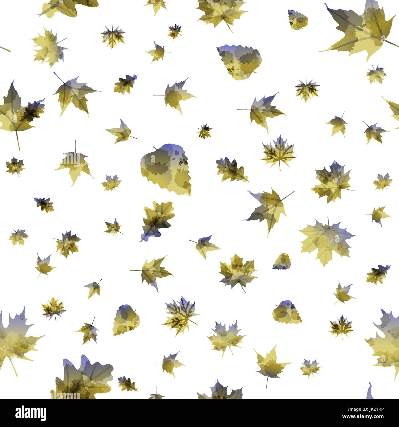 Seamless pattern with colorful autumn leaves. Vector illustration Stock ...