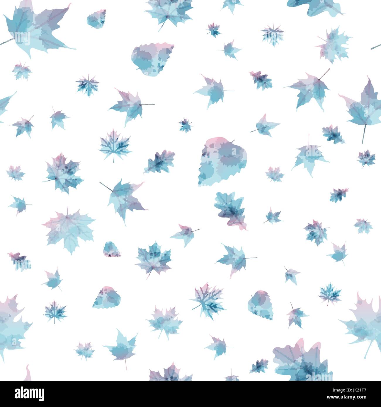 Seamless pattern with colorful autumn leaves. Vector illustration Stock ...