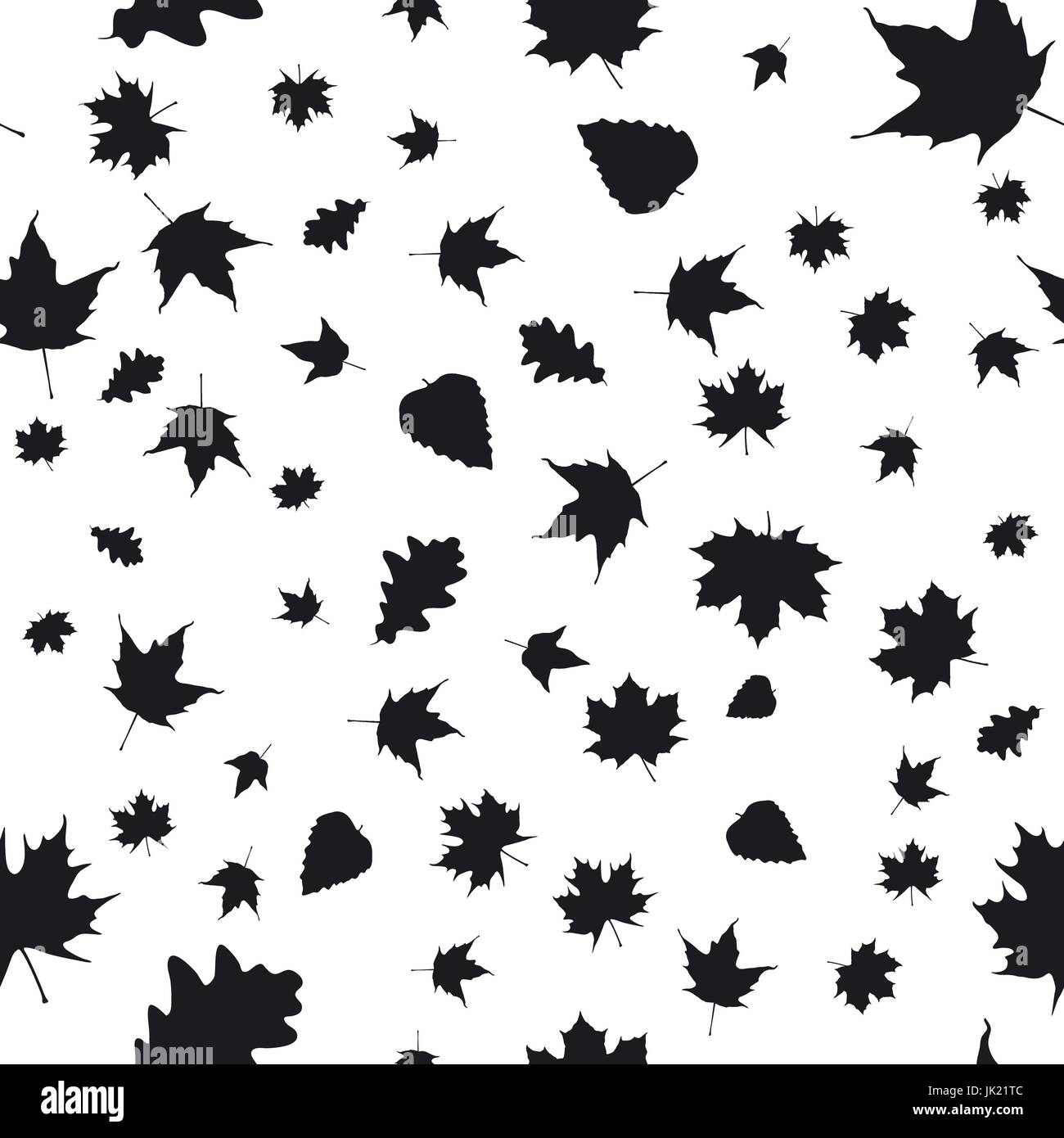 Seamless pattern with colorful autumn leaves. Vector illustration Stock ...