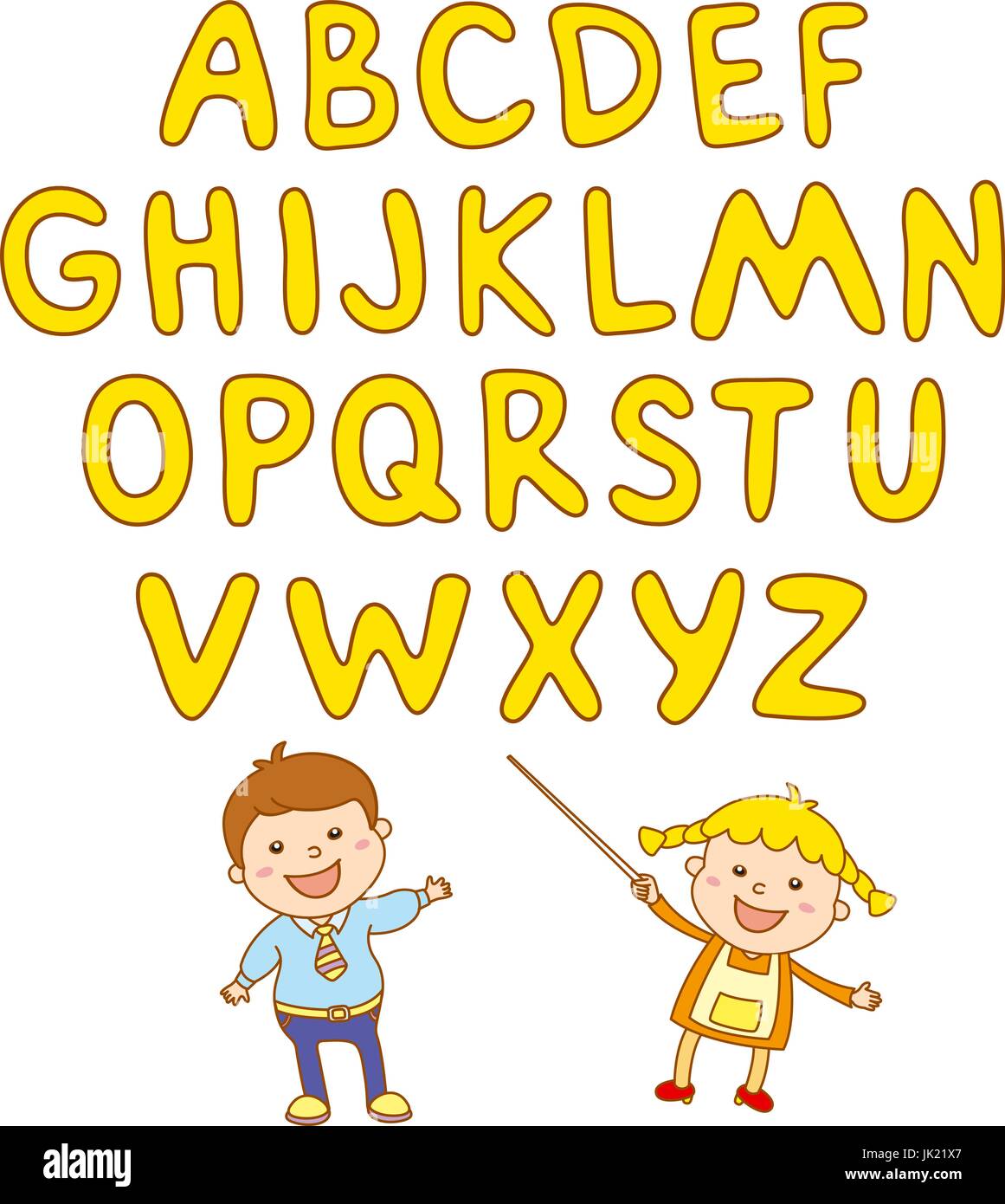 kids at school art boy abc alphabet childhood education, art Stock ...