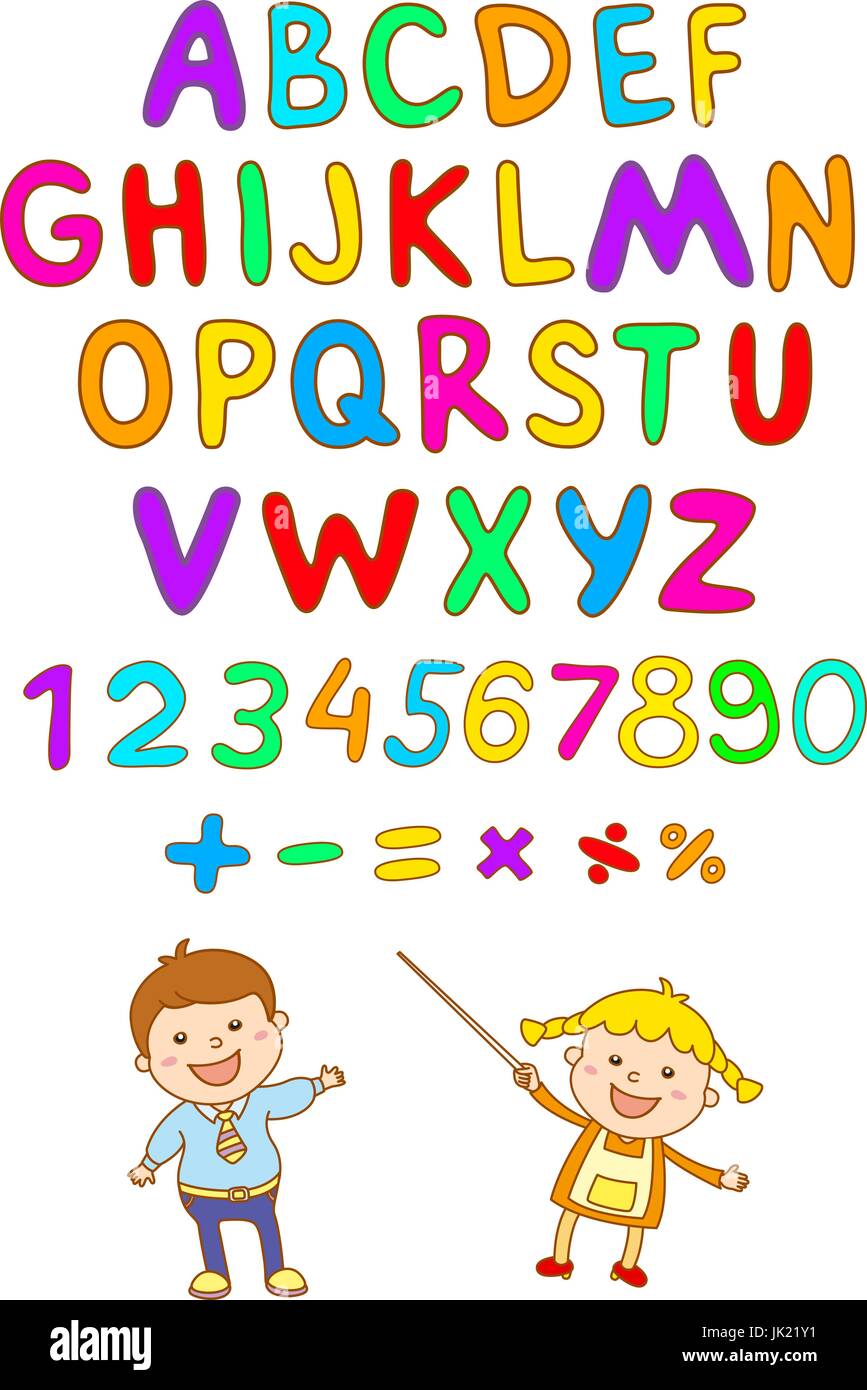 ABC for kids art alphabet illustration vector kids children fun Stock ...