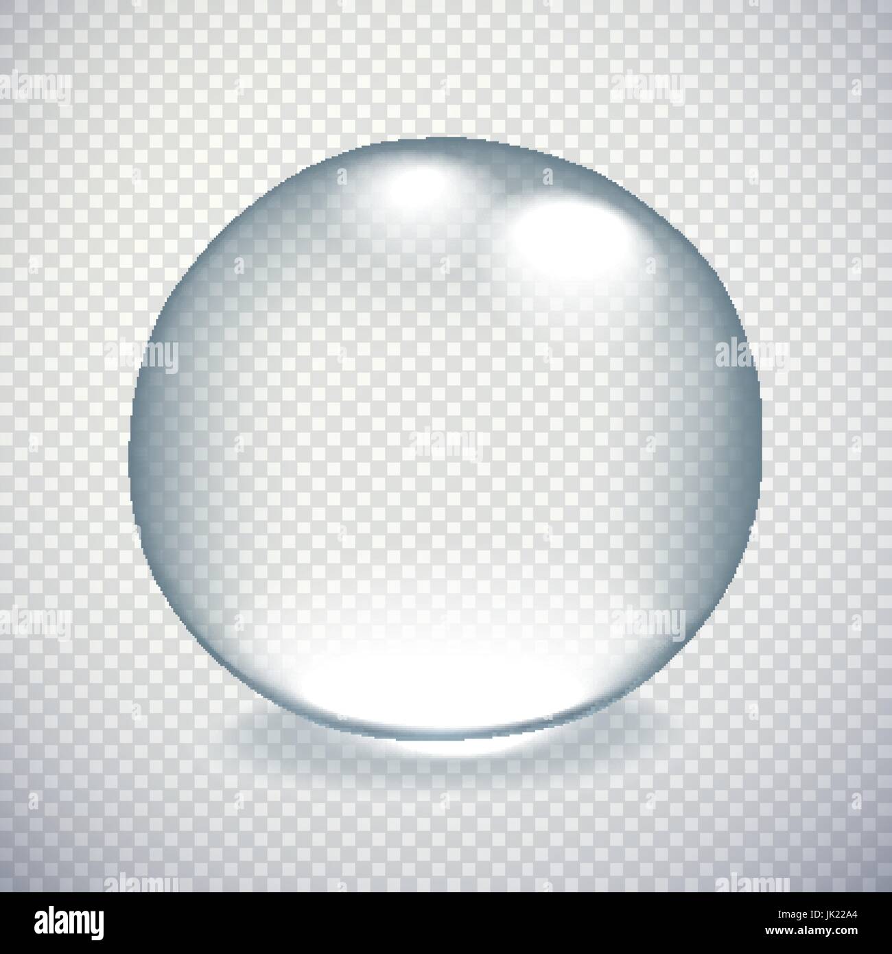 Transparent drop with shadow and reflection, vector illustration Stock ...