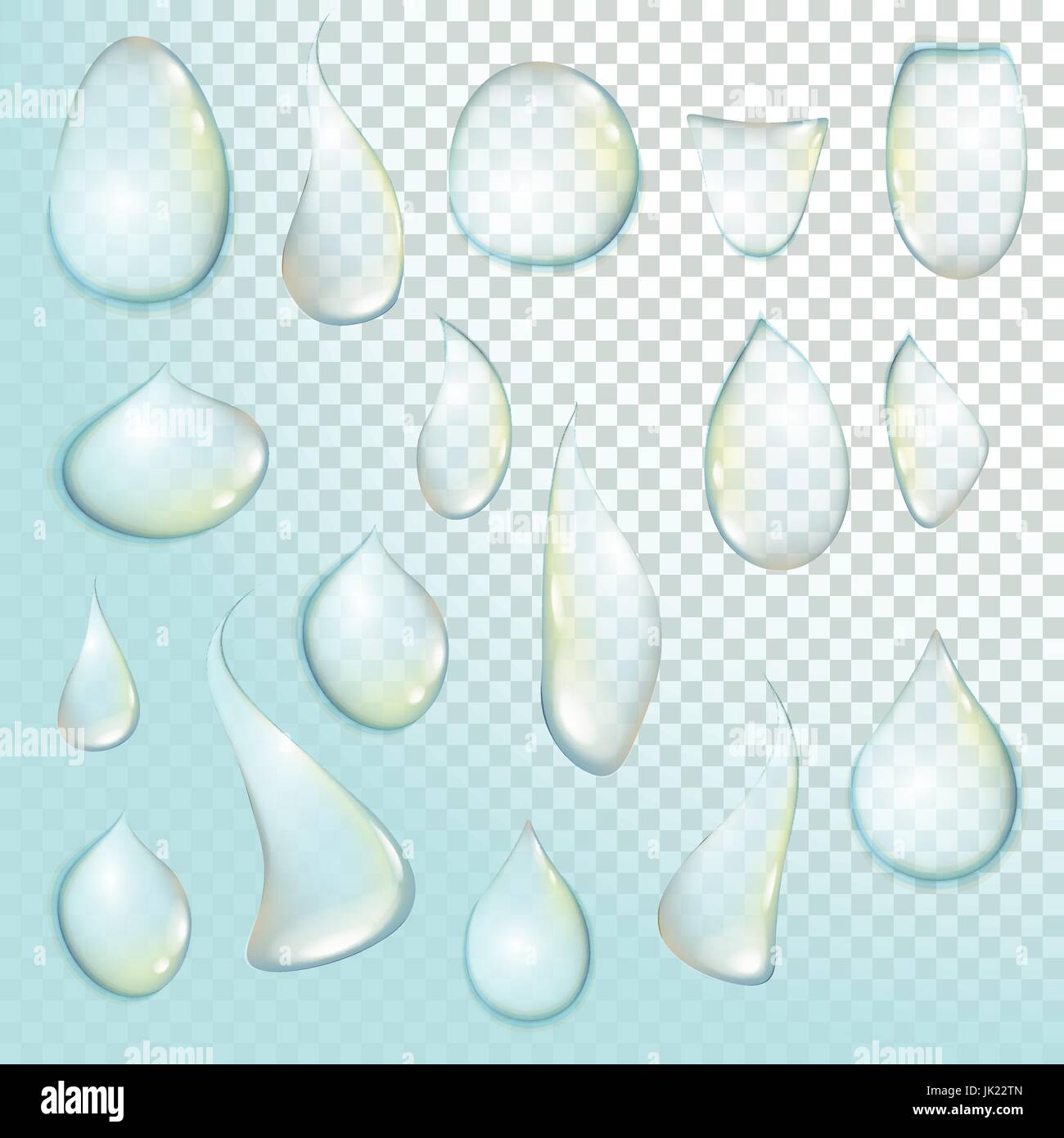 drop Pure clear water drops realistic set isolated vector illustration ...