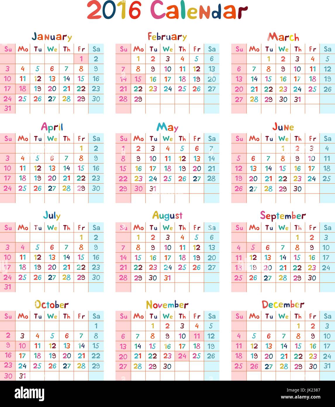 Kids Hand Made Calendar On 16 Year Art Stock Vector Image Art Alamy Kids Hand Made Calendar On 16 Year Art Stock Vector Image Art Alamy