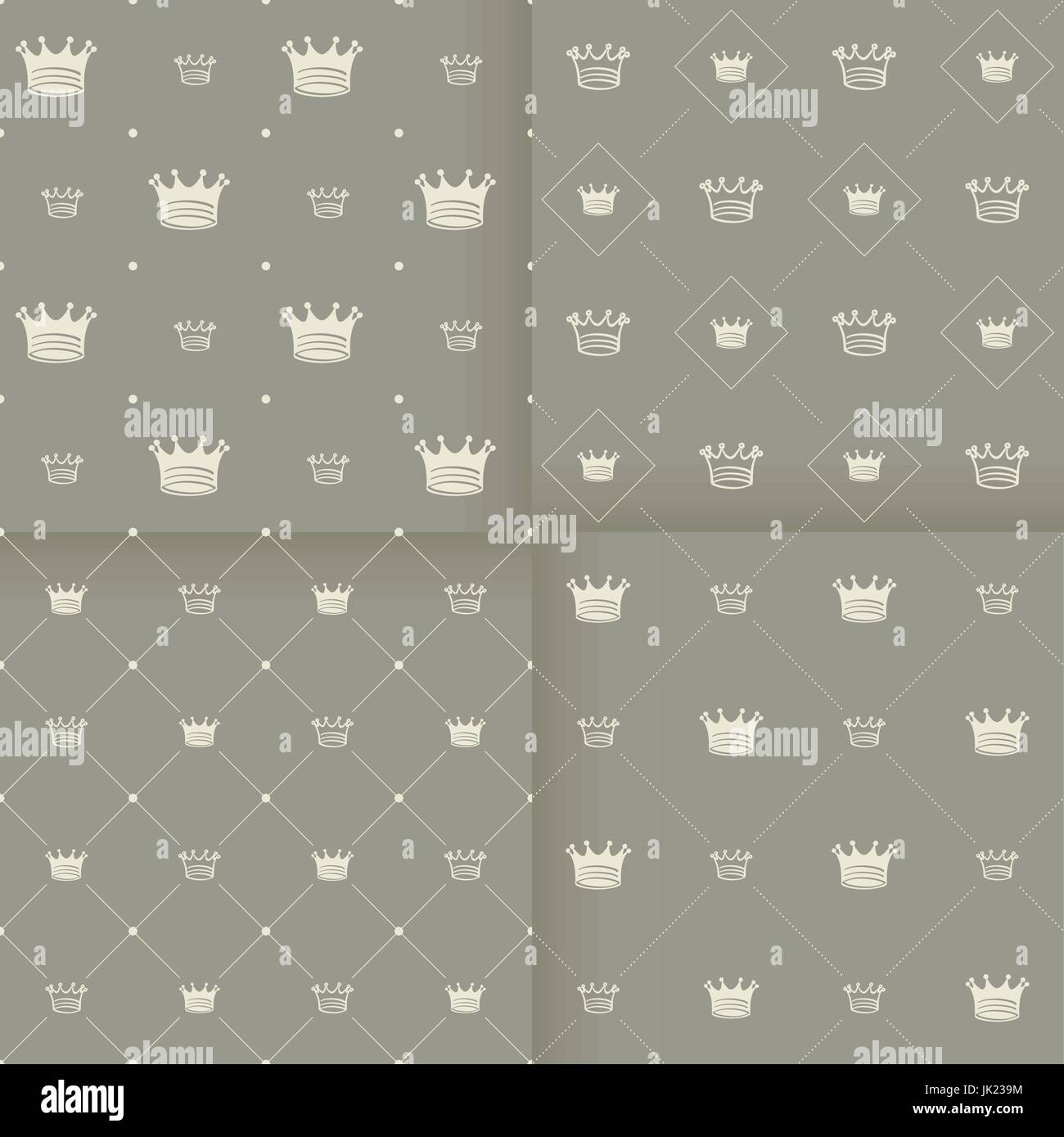 Simple seamless vector pattern with crown art Stock Vector Image & Art ...