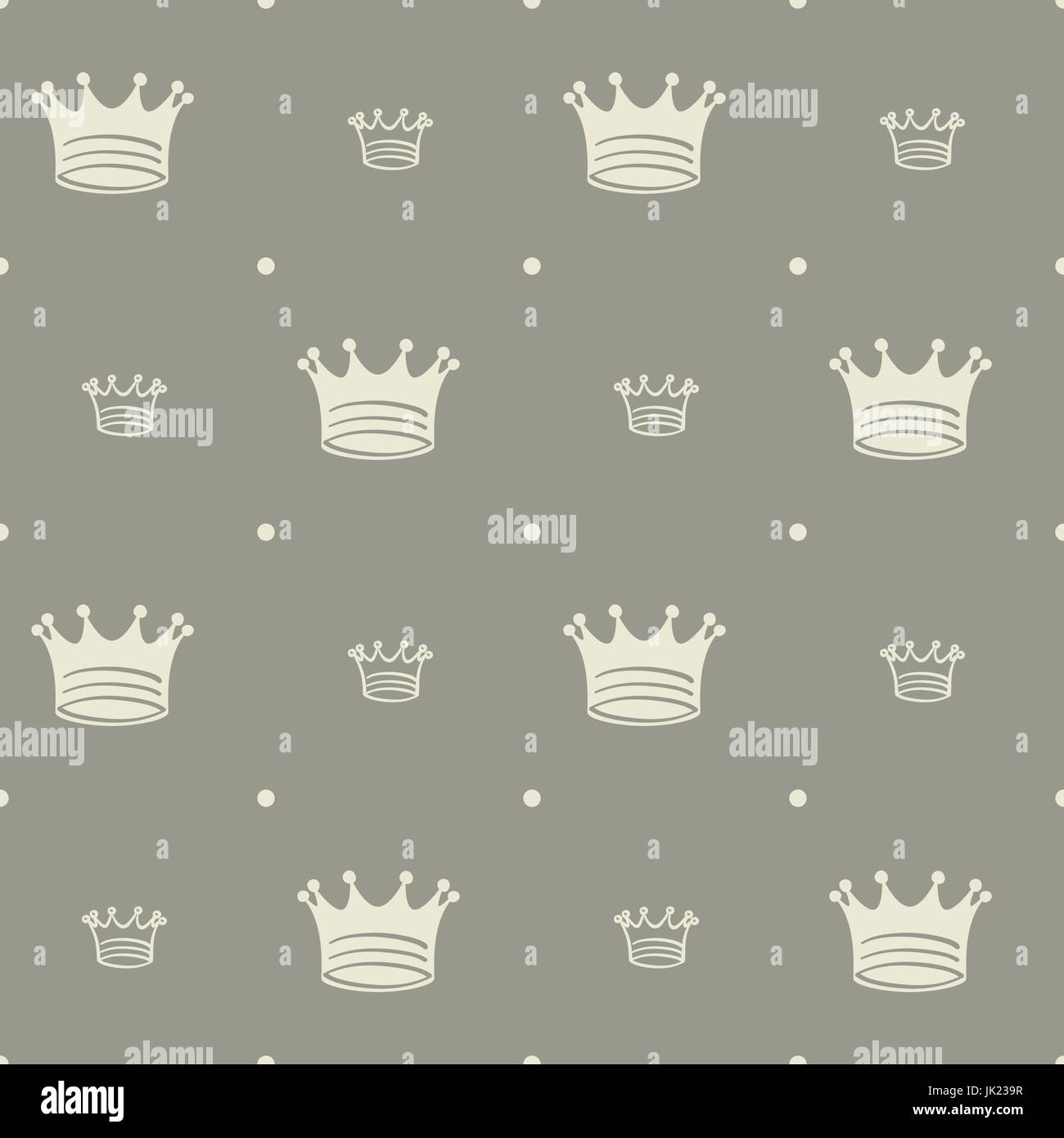 Simple seamless vector pattern with crown art Stock Vector Image & Art ...