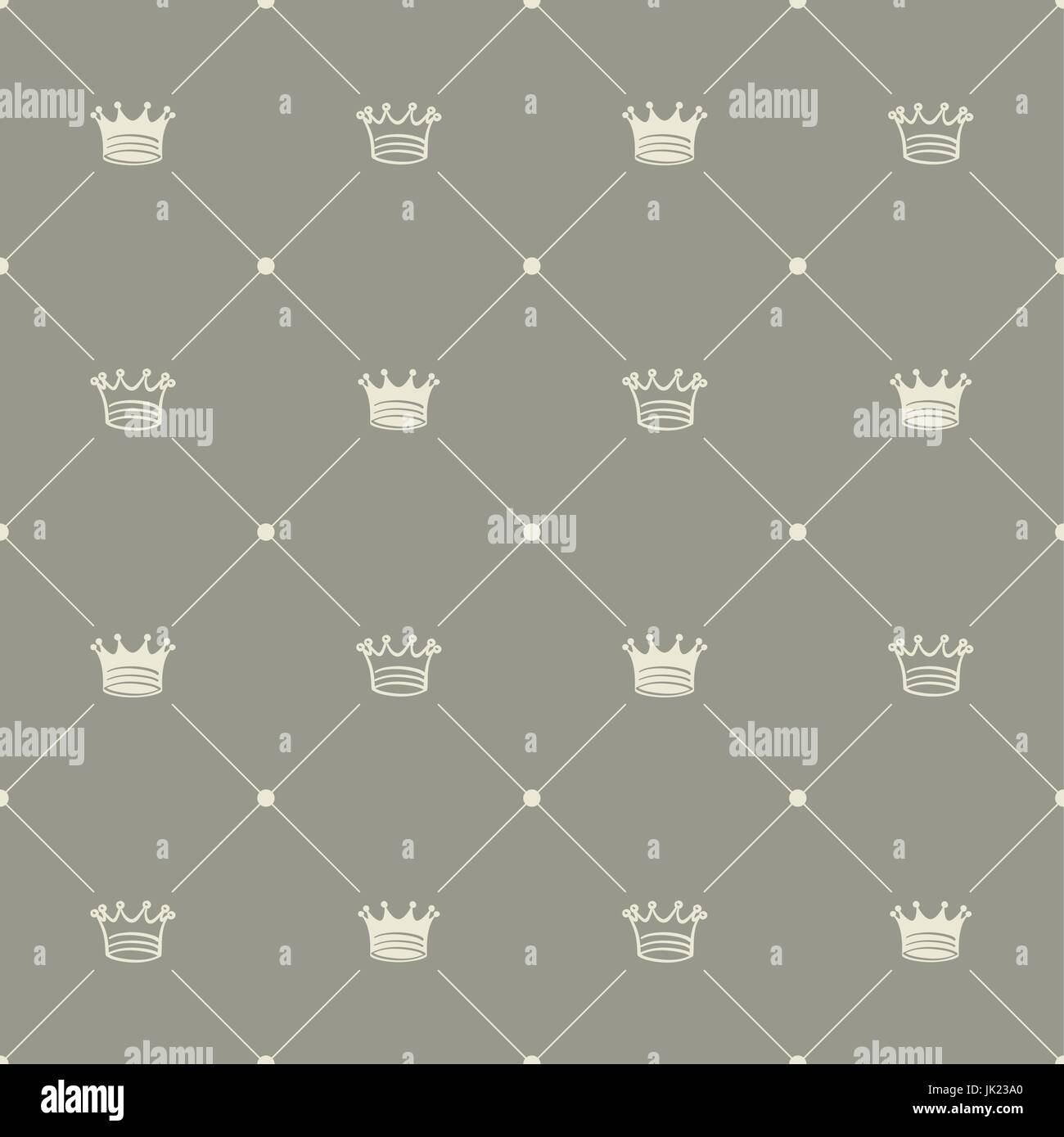 Simple seamless vector pattern with crown art Stock Vector Image & Art ...