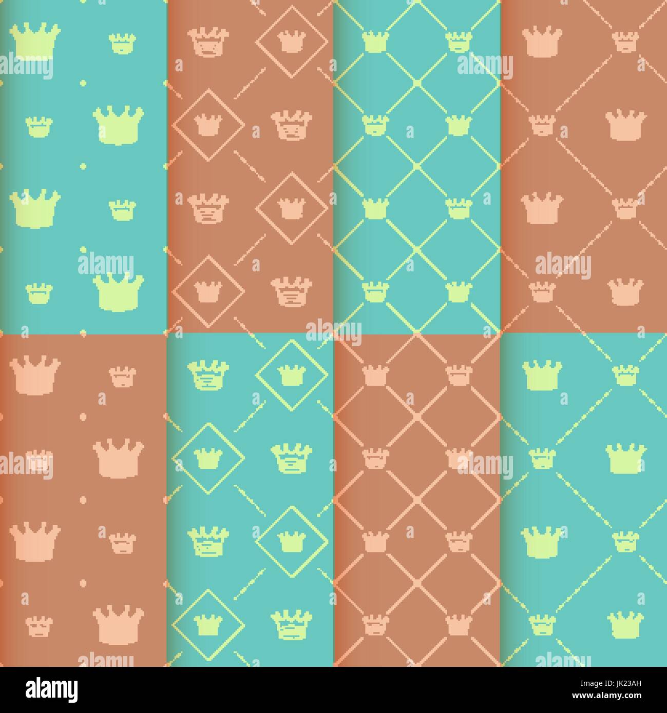 Crown pattern vector hi-res stock photography and images - Alamy