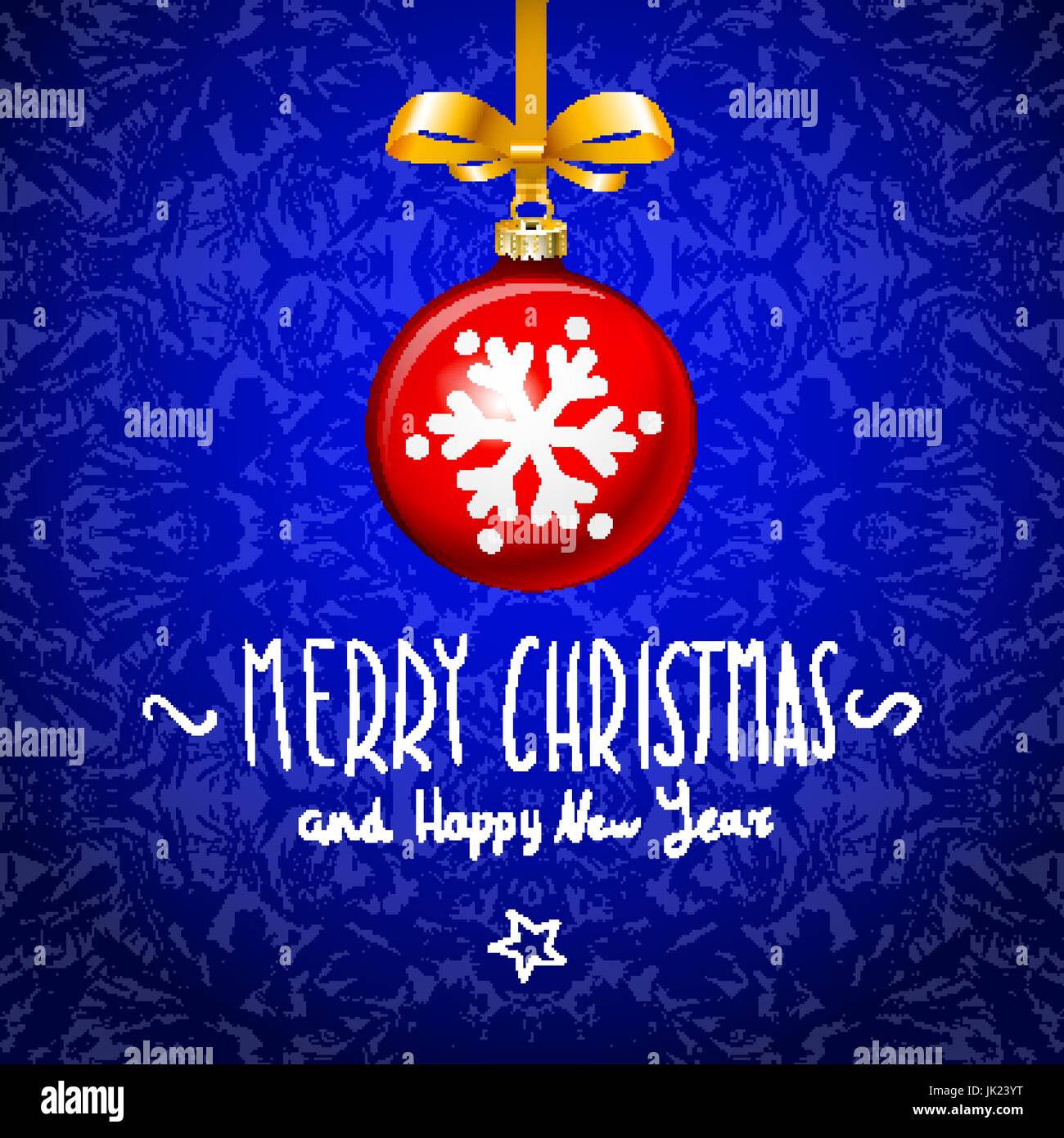 Red christmas ball snowy Stock Vector Images - Alamy