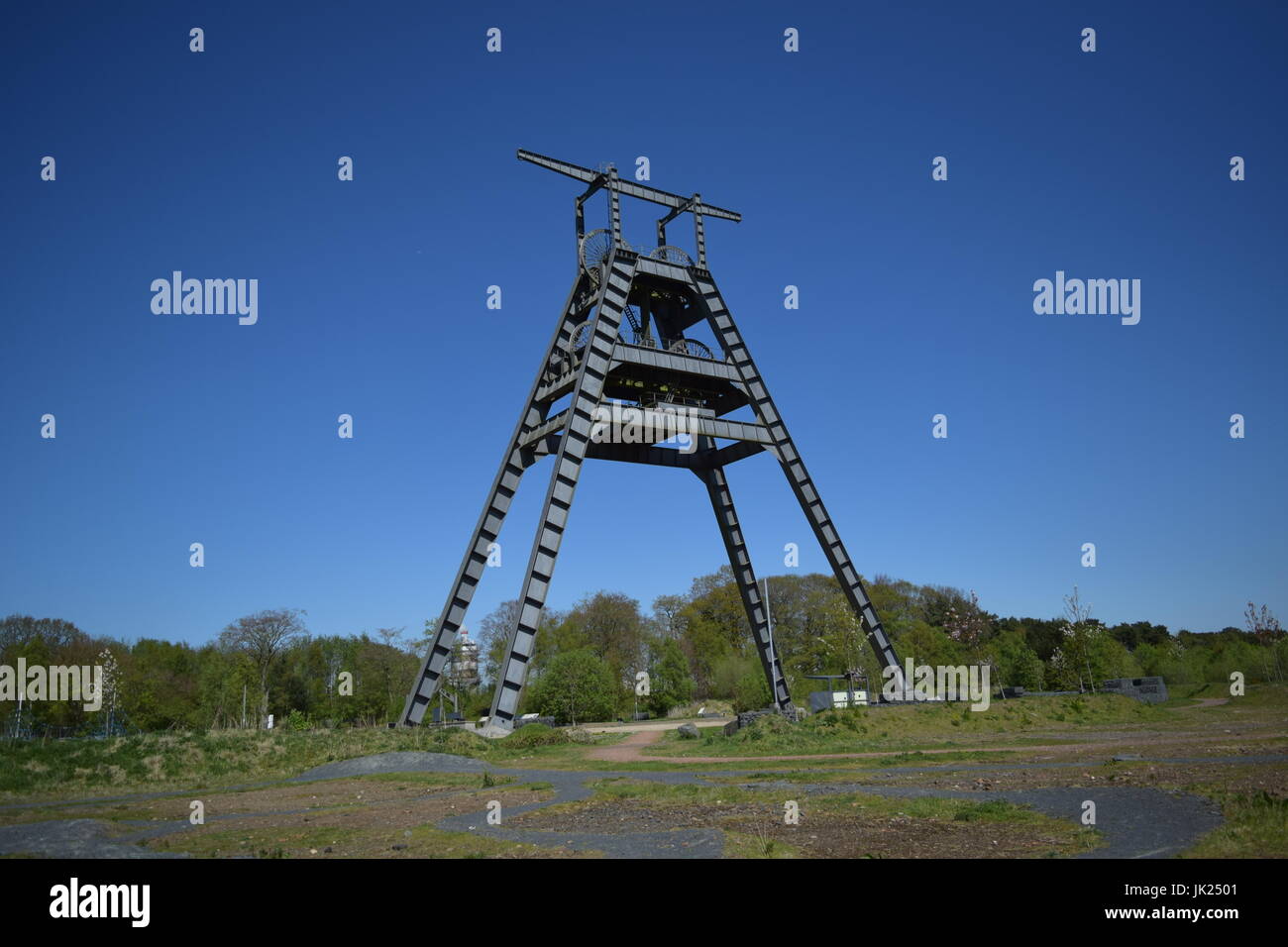 Barony Colliery Aframe Stock Photo Alamy
