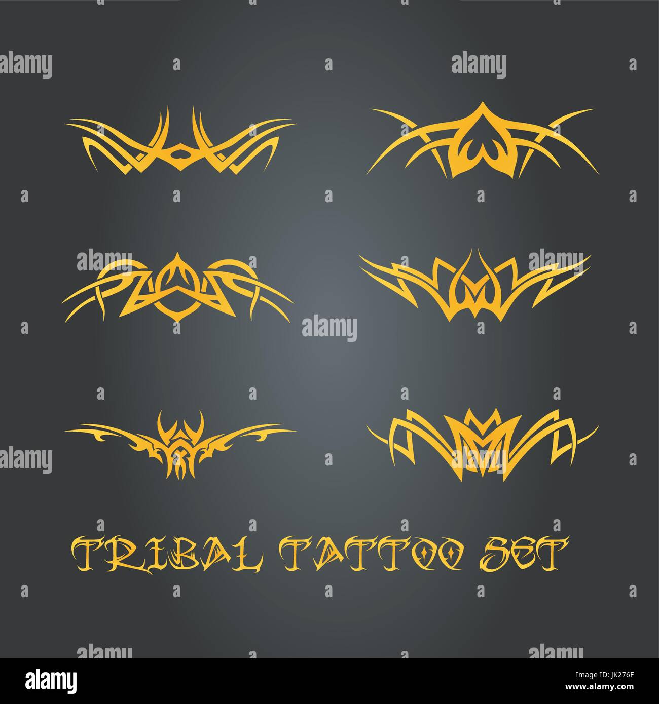 Tribal ornaments and tattoo design elements set Stock Vector Image & Art - Alamy