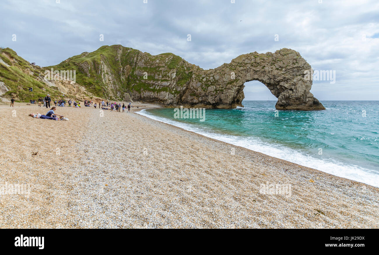 A view of Durdle Door at West Lulworth, Dorset Stock Photo