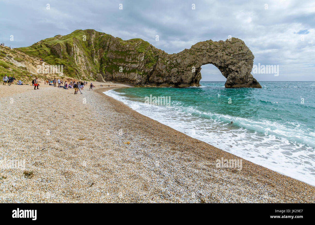 A view of Durdle Door at West Lulworth, Dorset Stock Photo