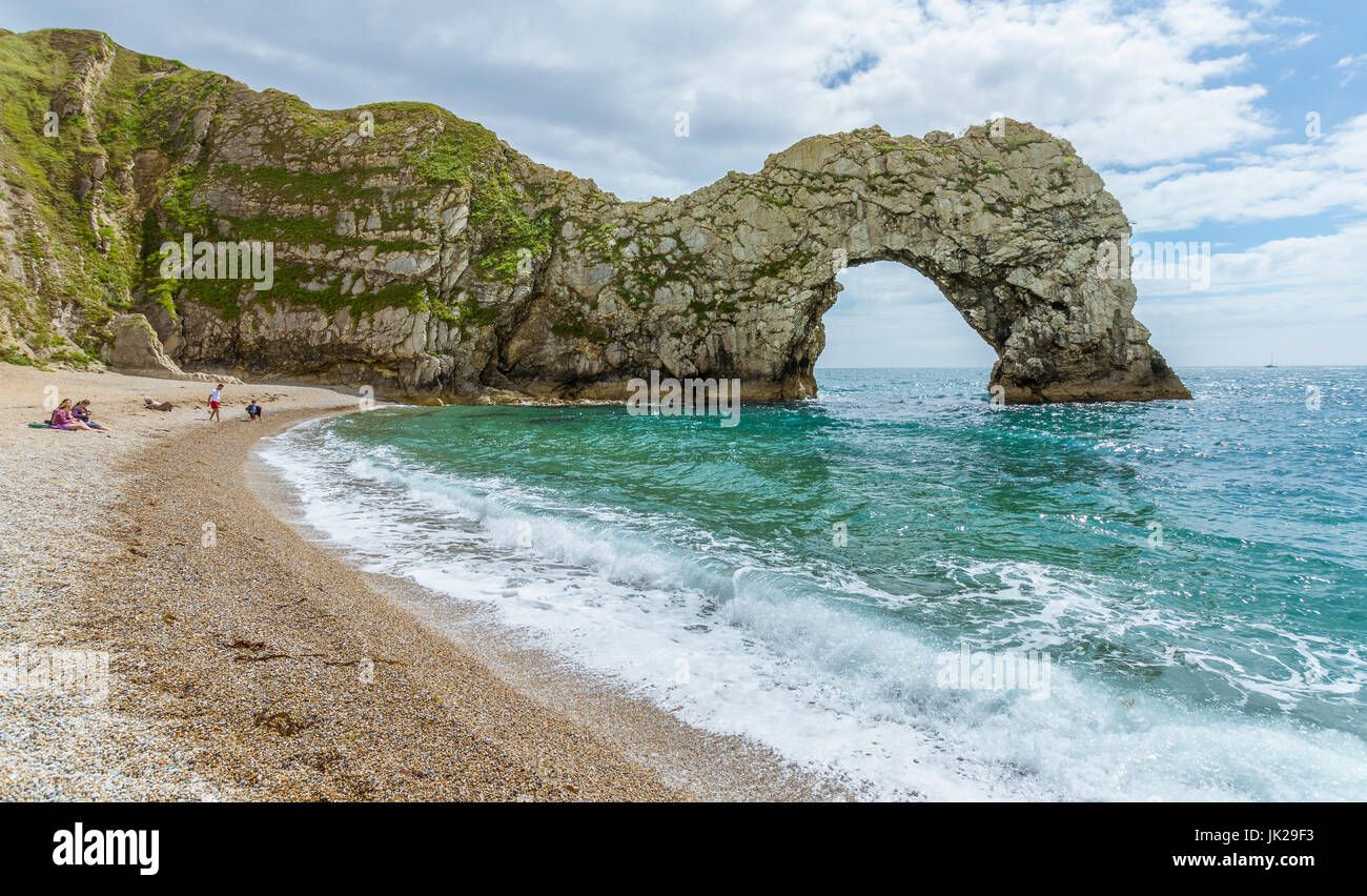 A view of Durdle Door at West Lulworth, Dorset Stock Photo