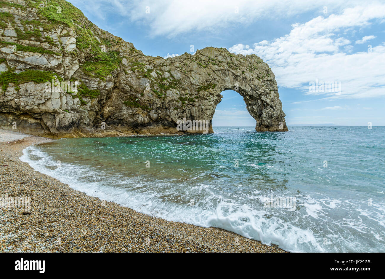 A view of Durdle Door at West Lulworth, Dorset Stock Photo