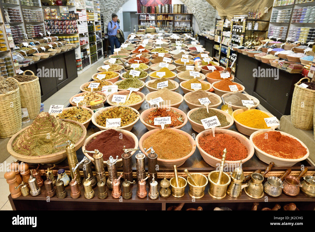 Jerusalem Israel Spices Shop in the Muslim Quarter in the ol city of