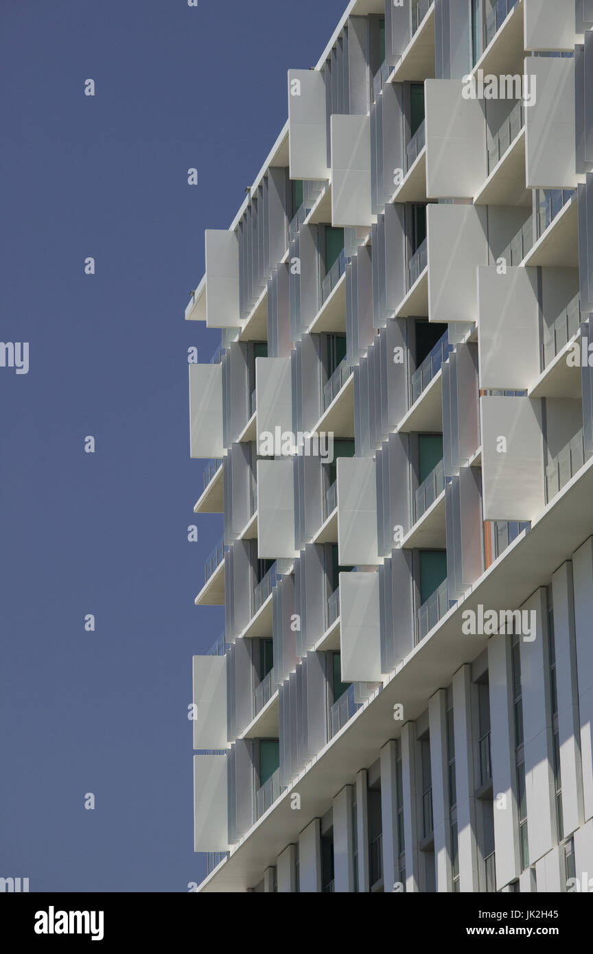 Australia, Queensland, Brisbane, Southbank District, Building Detail of the Saville Hotel, Stock Photo