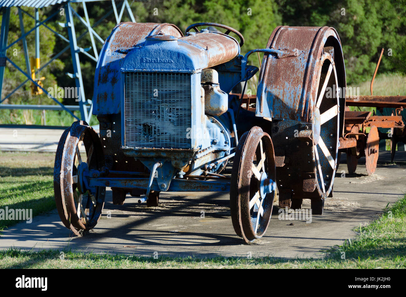Old Fordson tractor, Templin Historical Village Museum, Boonah, Queensland, Australia Stock Photo