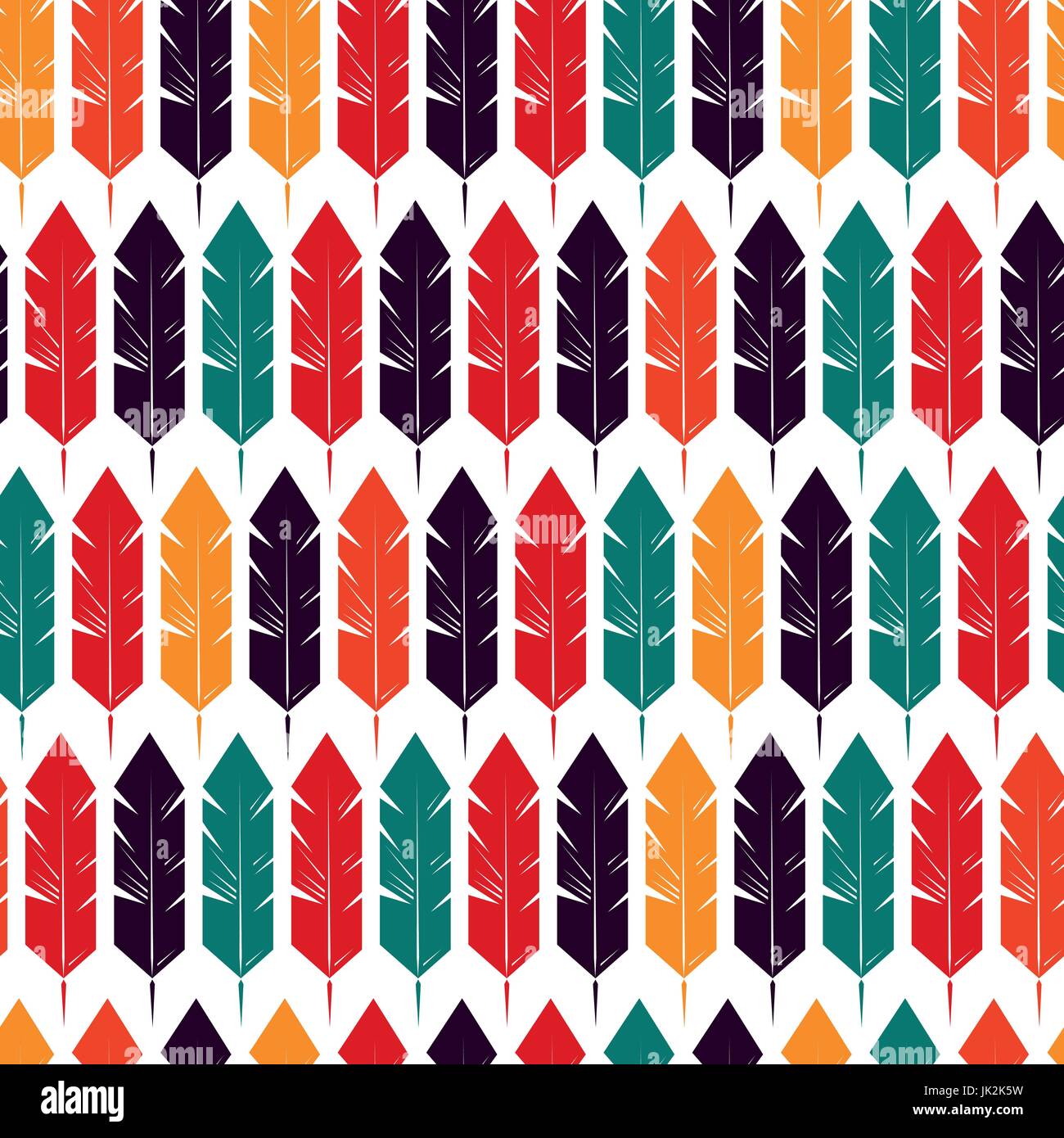Seamless vector feather pattern. Colourful background Stock Vector ...