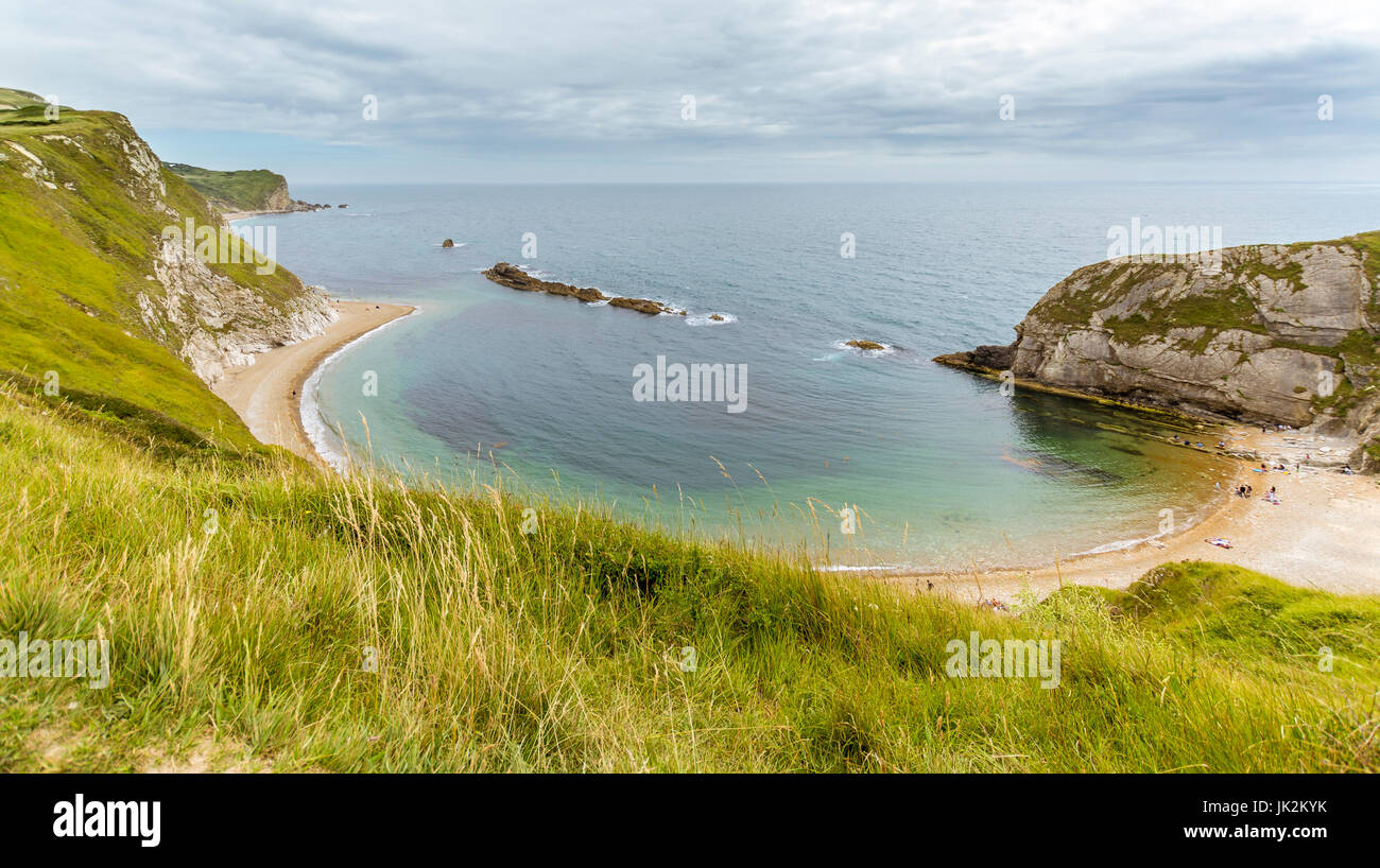 A view of 'Man of War' beach at Durdle Door, West Lulworth, Dorset Stock Photo