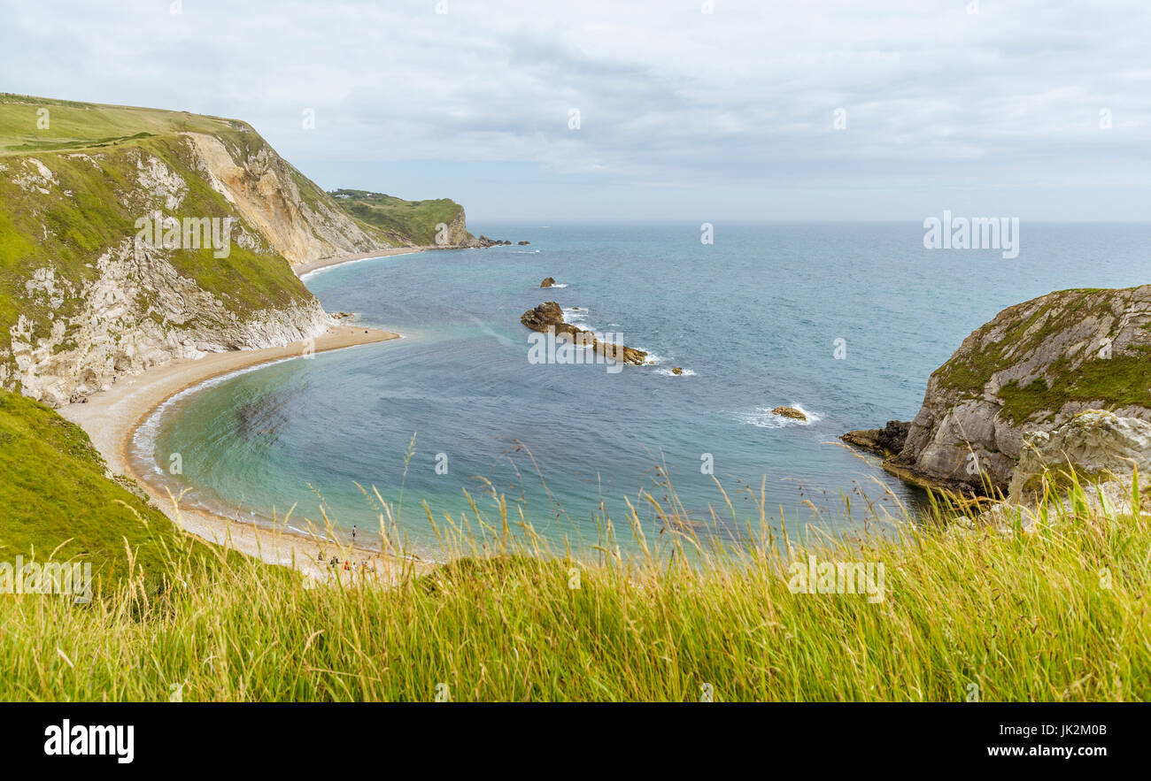 A view of 'Man of War' beach at Durdle Door, West Lulworth, Dorset Stock Photo