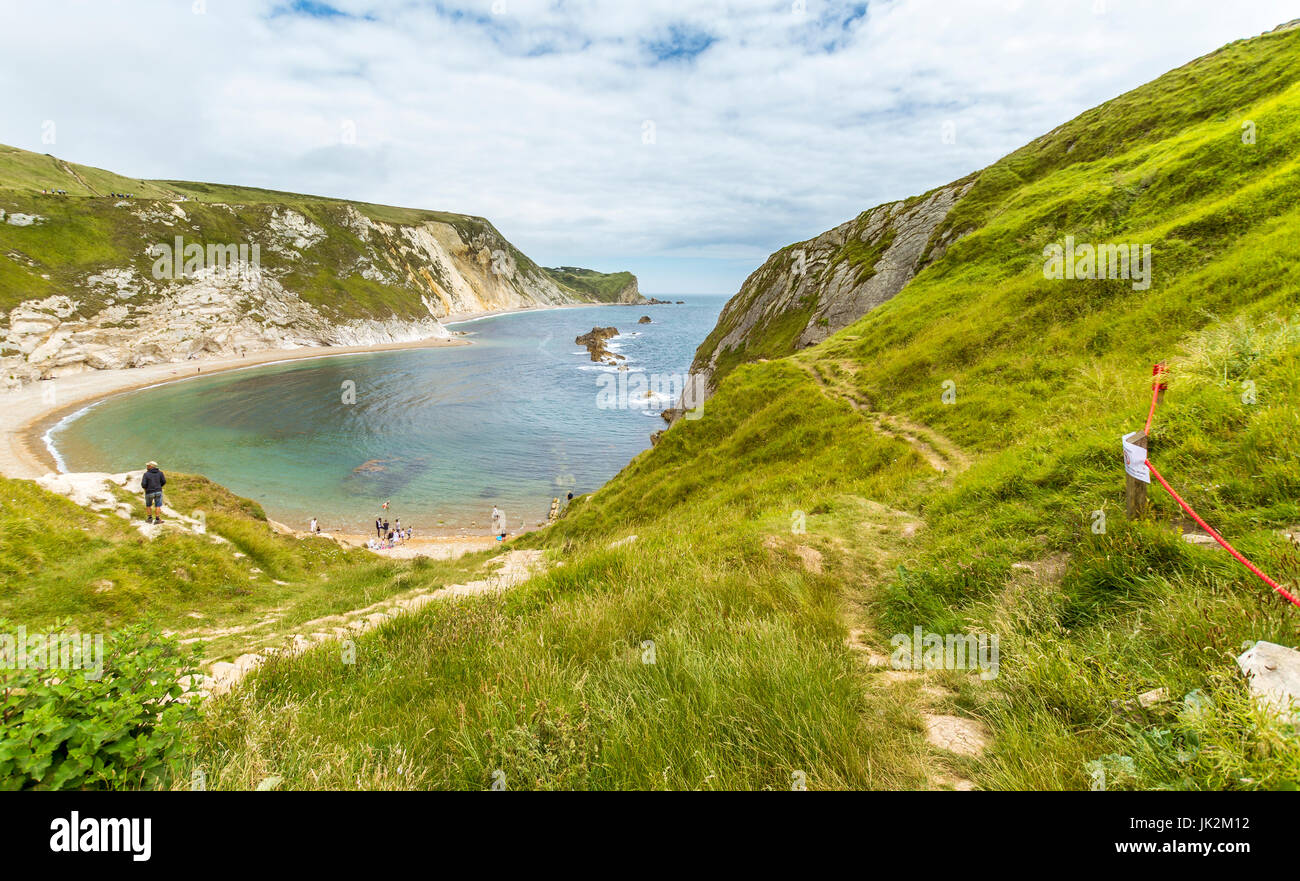 A view of 'Man of War' beach at Durdle Door, West Lulworth, Dorset Stock Photo