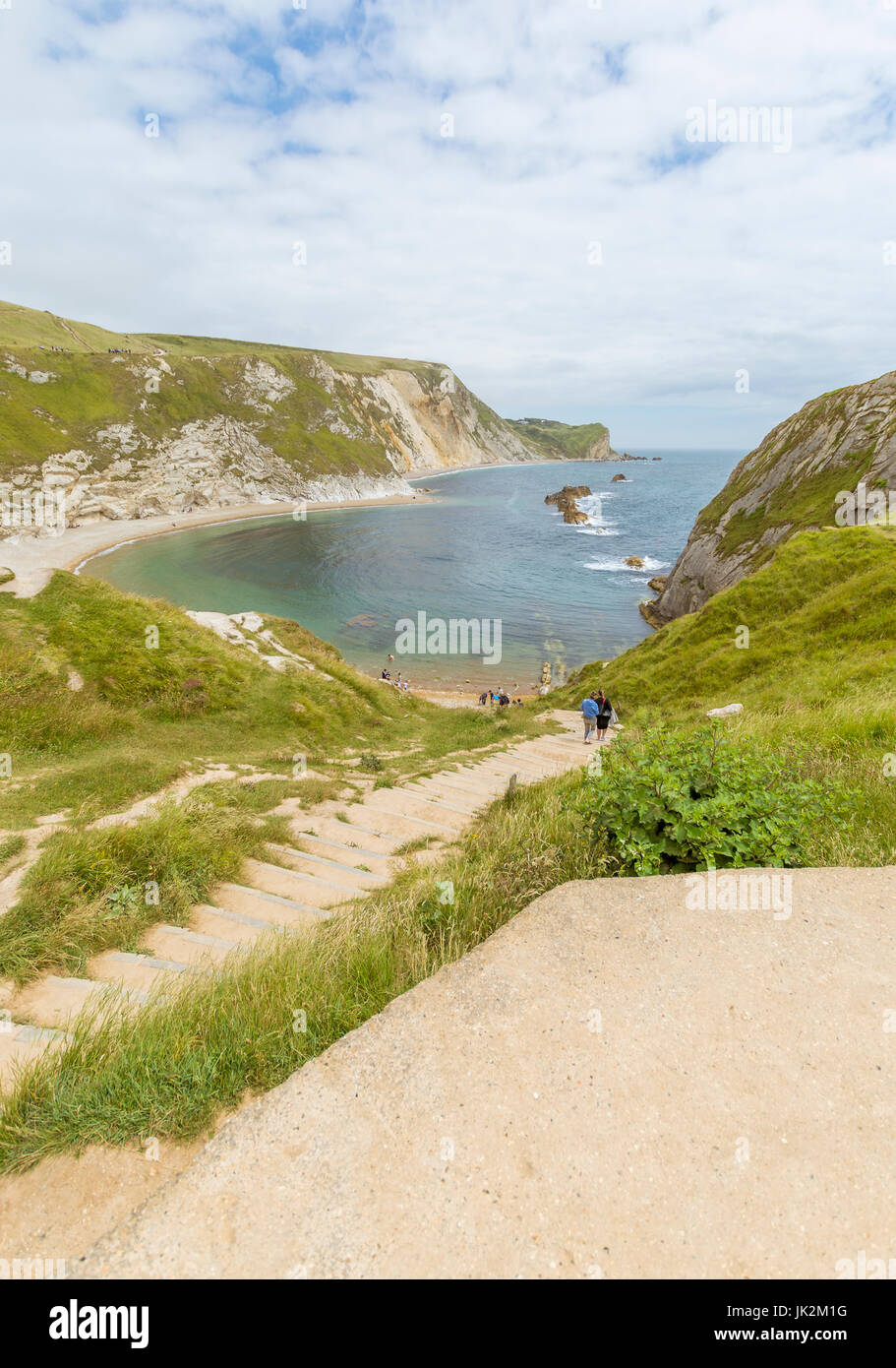 A view of 'Man of War' beach at Durdle Door, West Lulworth, Dorset Stock Photo