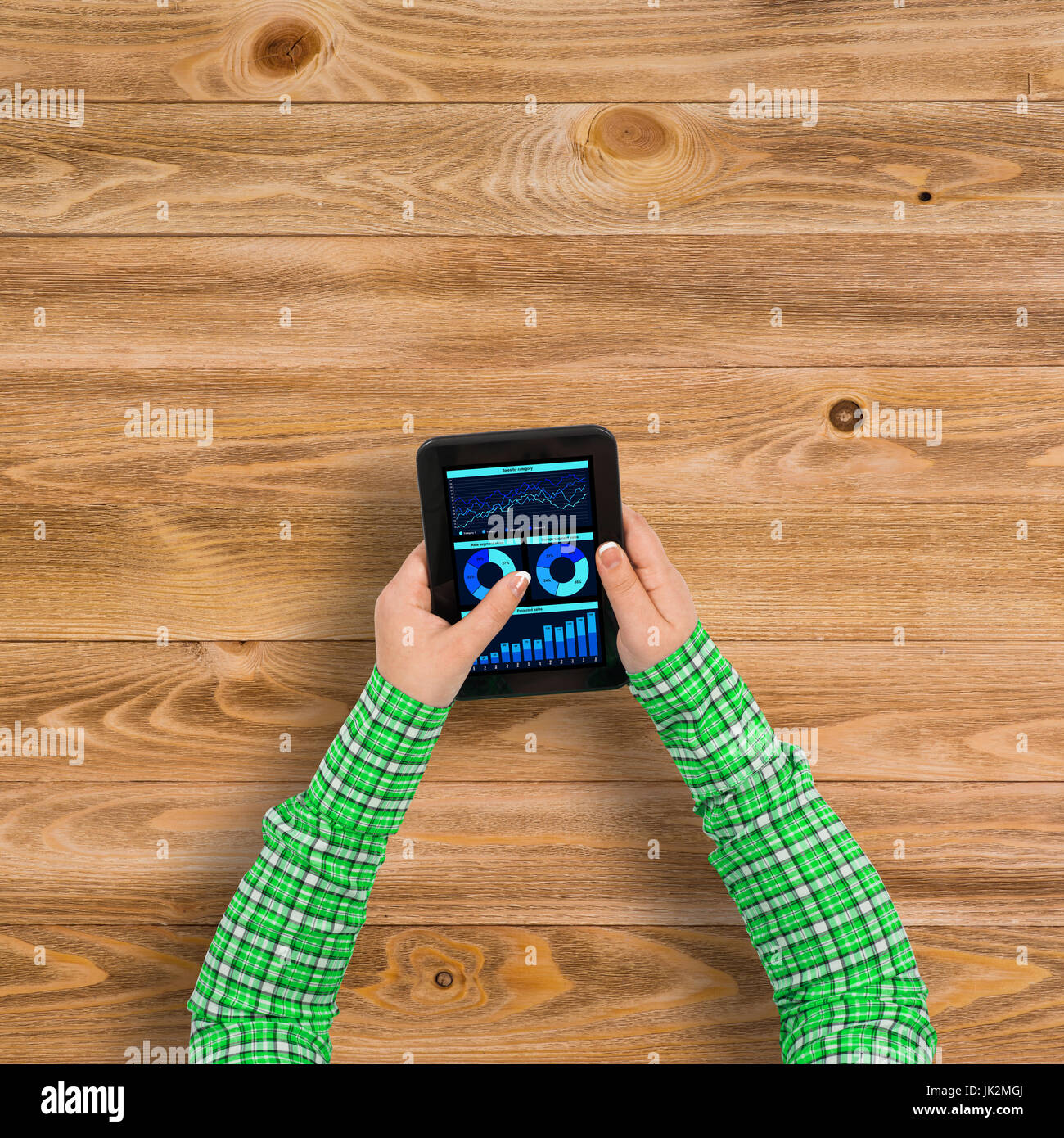 Using financial application Stock Photo - Alamy